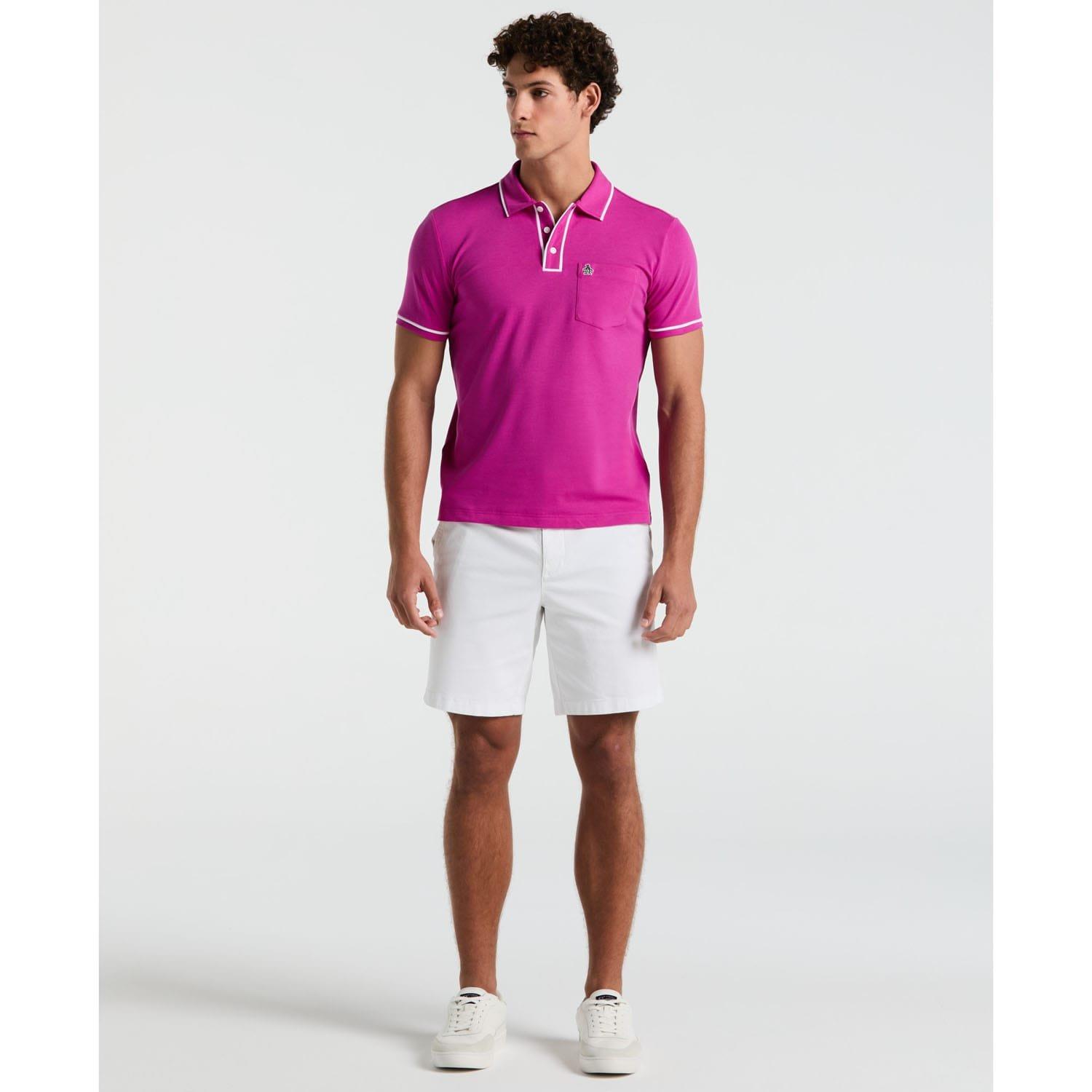 Purple - Original Penguin - Earl Pique Polo Shirt - 3