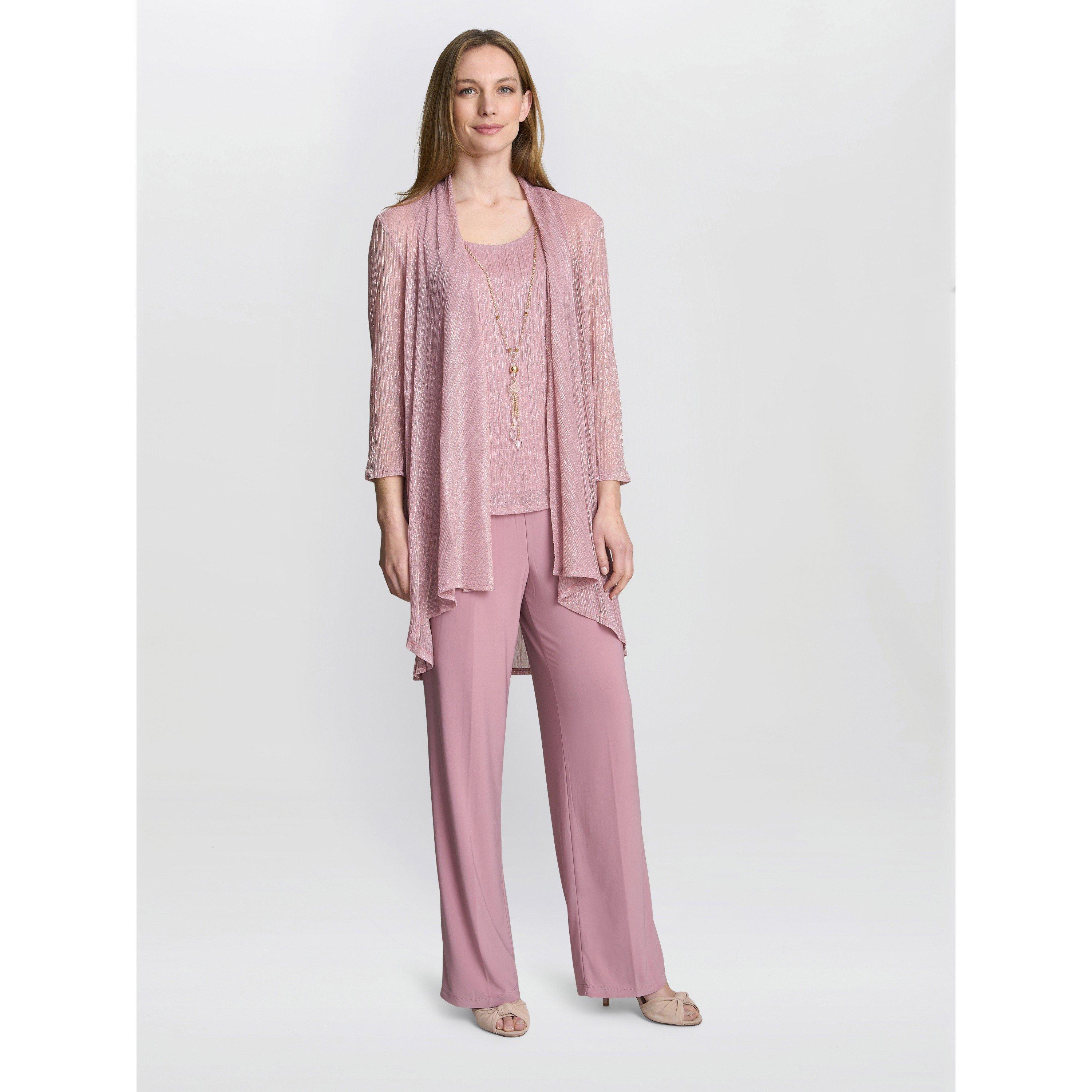 Rose - Gina Bacconi - Natasha 3 Piece Metallic Trouser Suit - 1
