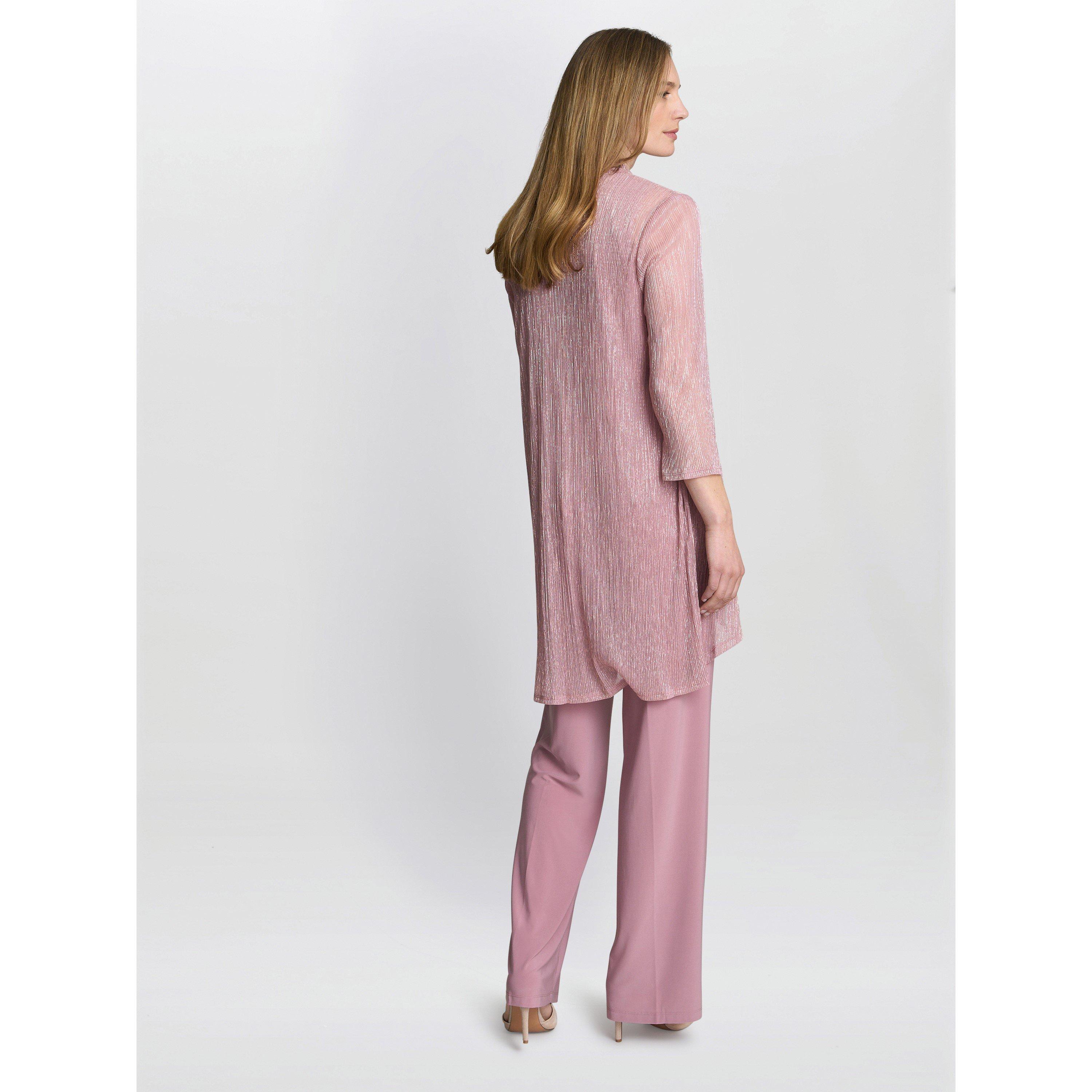 Rose - Gina Bacconi - Natasha 3 Piece Metallic Trouser Suit - 2