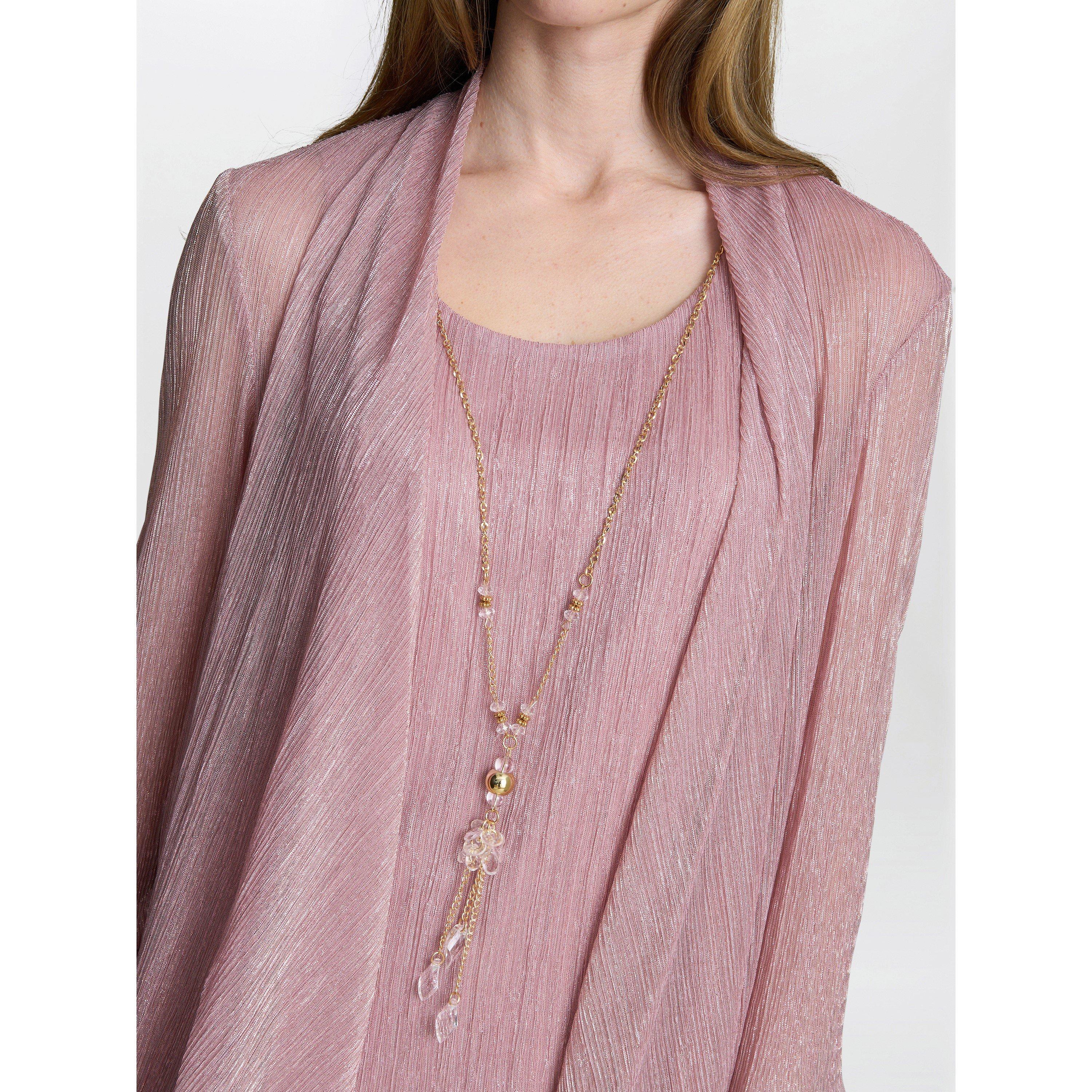 Rose - Gina Bacconi - Natasha 3 Piece Metallic Trouser Suit - 5