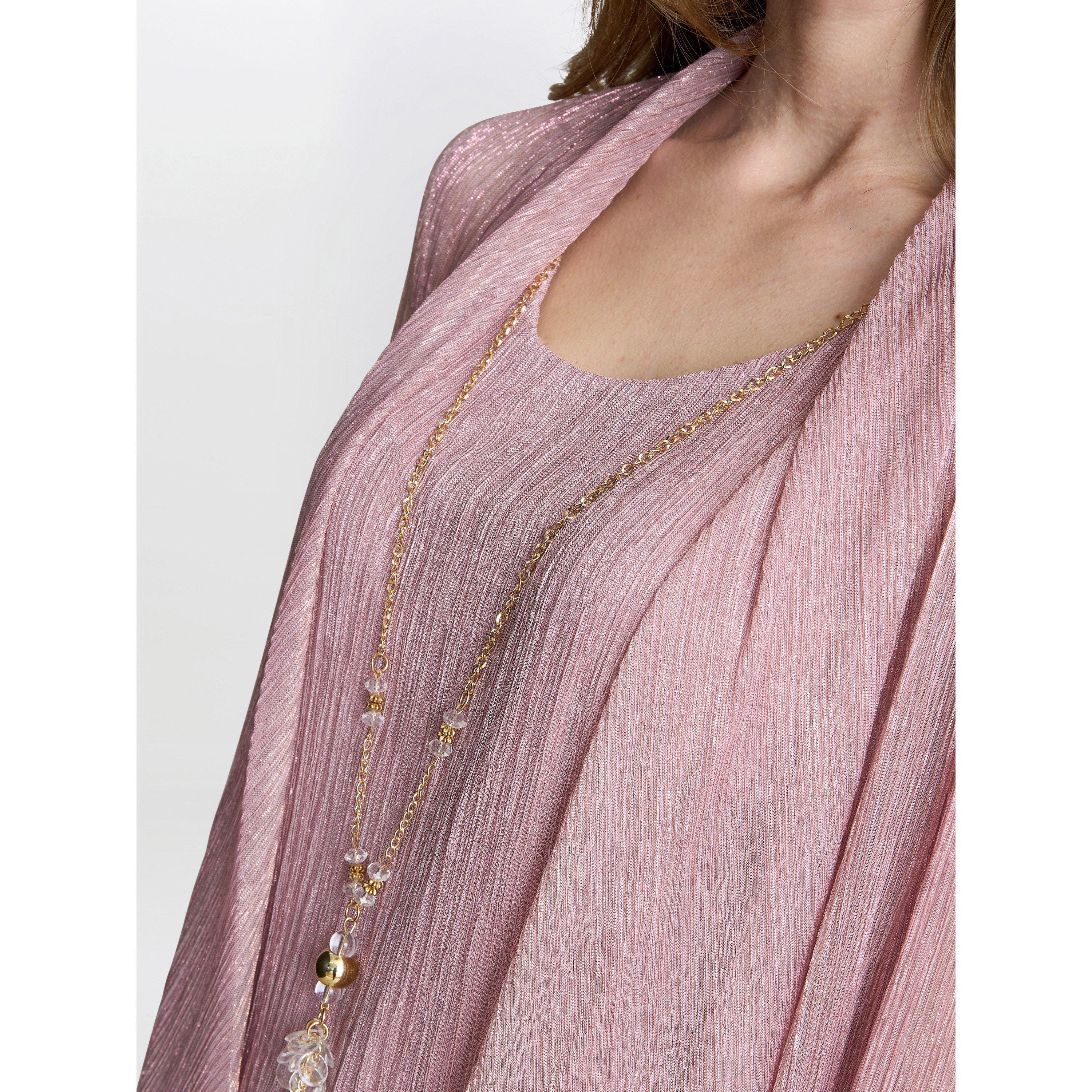 Rose - Gina Bacconi - Natasha 3 Piece Metallic Trouser Suit - 7