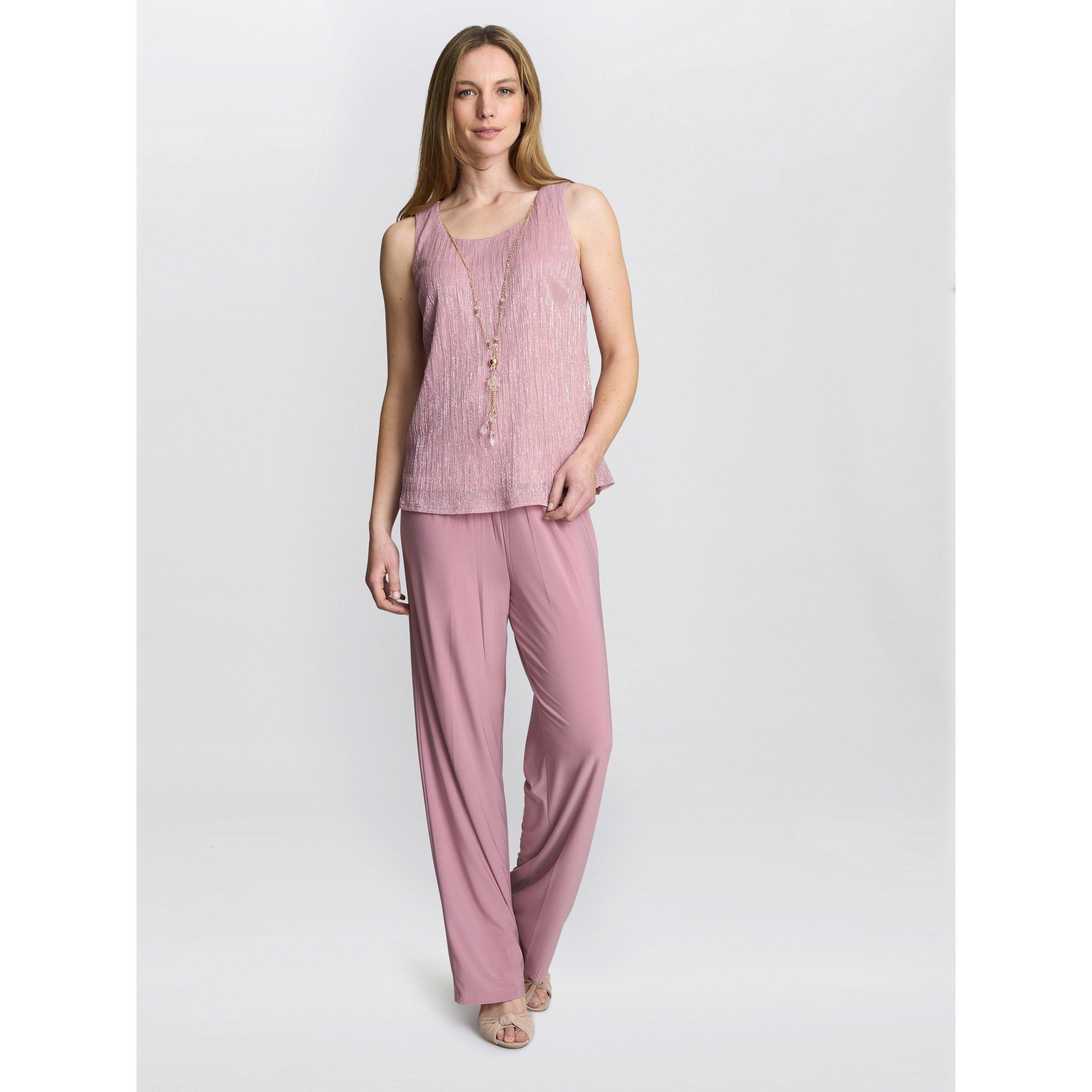 Rose - Gina Bacconi - Natasha 3 Piece Metallic Trouser Suit - 8
