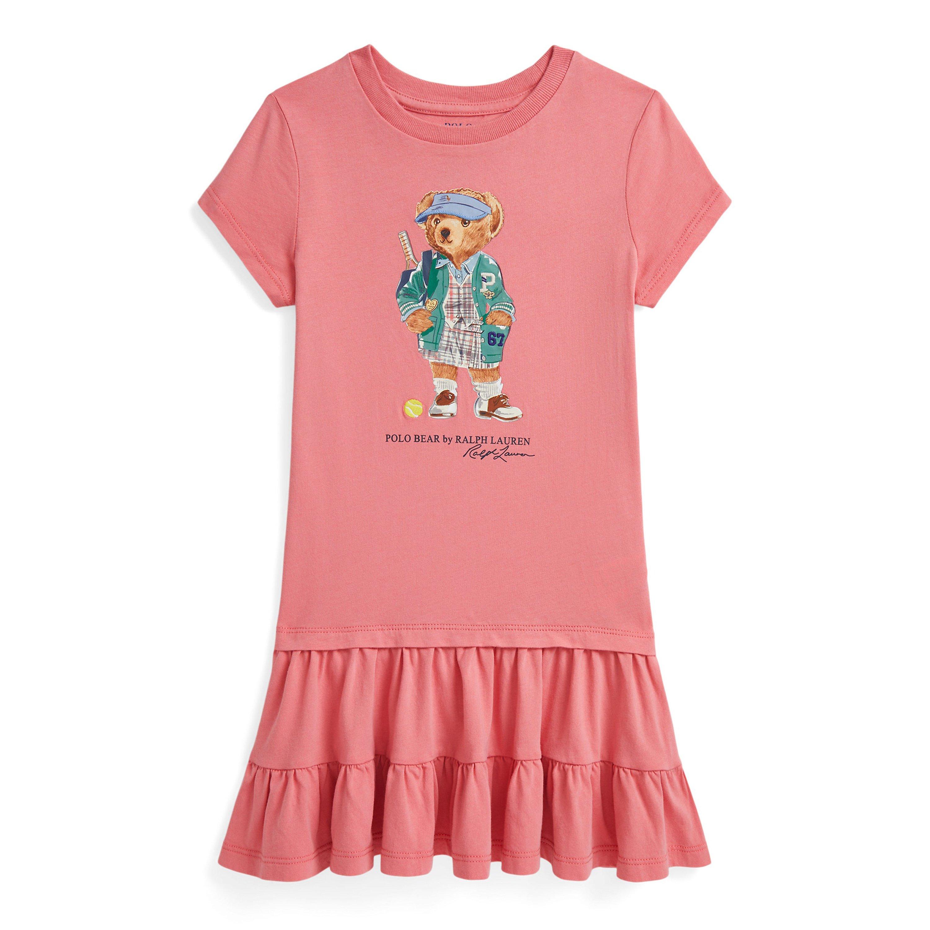 Faded Peony - Polo Ralph Lauren - Kids' Embroidered Monogram Relaxed Fit T-Shirt Dress - 1