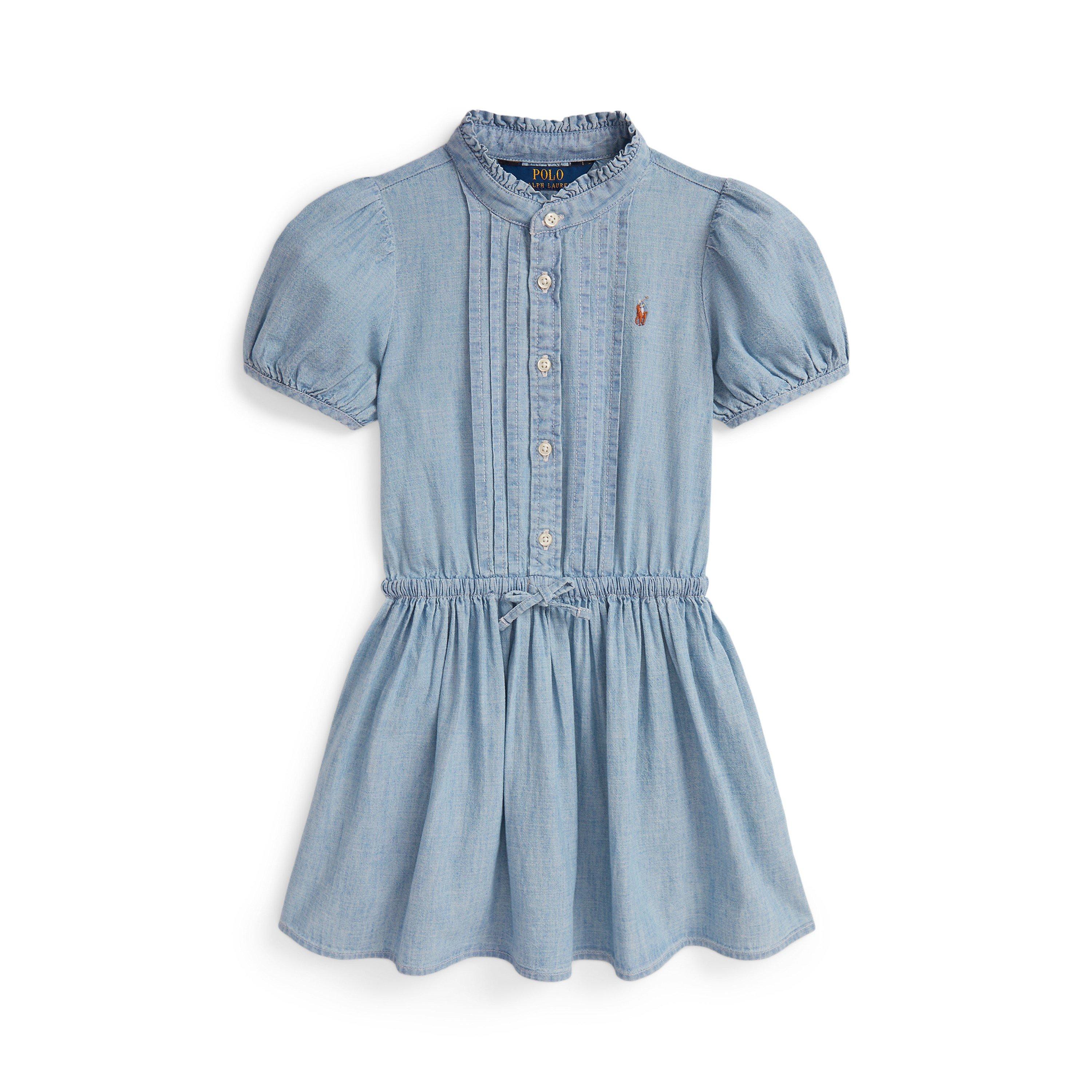 Medium Wash - Polo Ralph Lauren - Kids' Chambray Shift Dress - 1