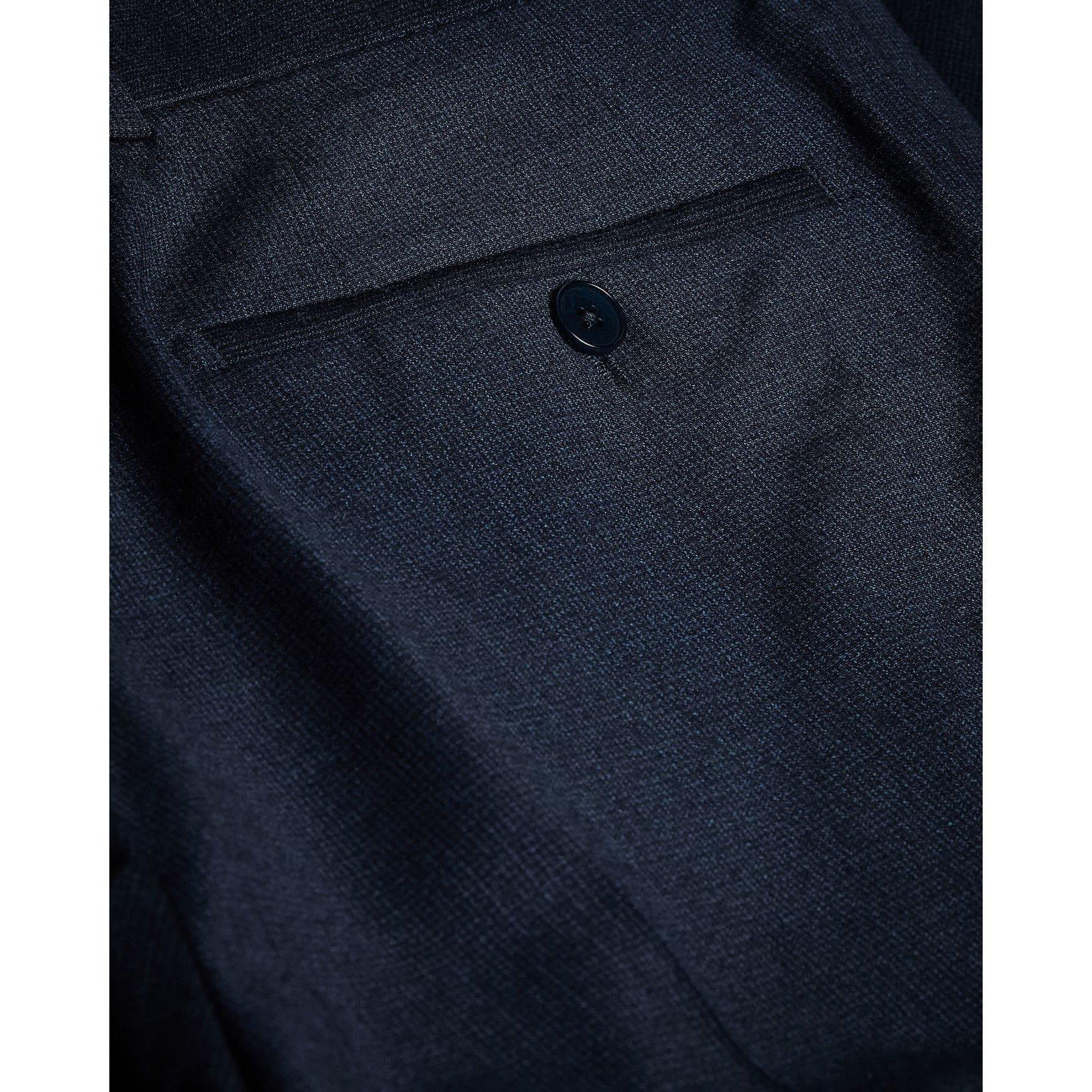 Navy - Ted Baker - Forbyts Puppytooth Trousers - 4