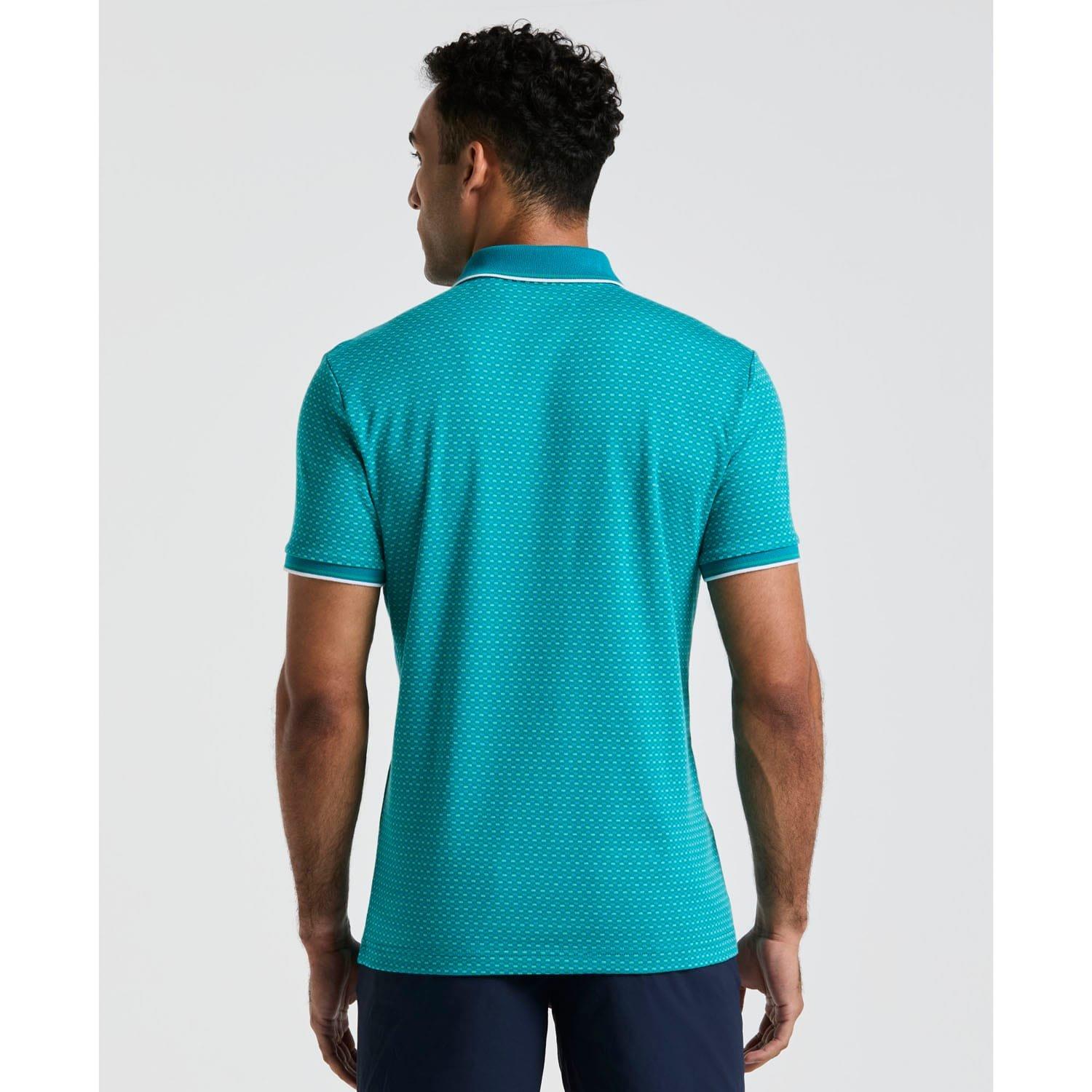 Teal - Original Penguin - Mini Jacquard Polo Shirt - 2