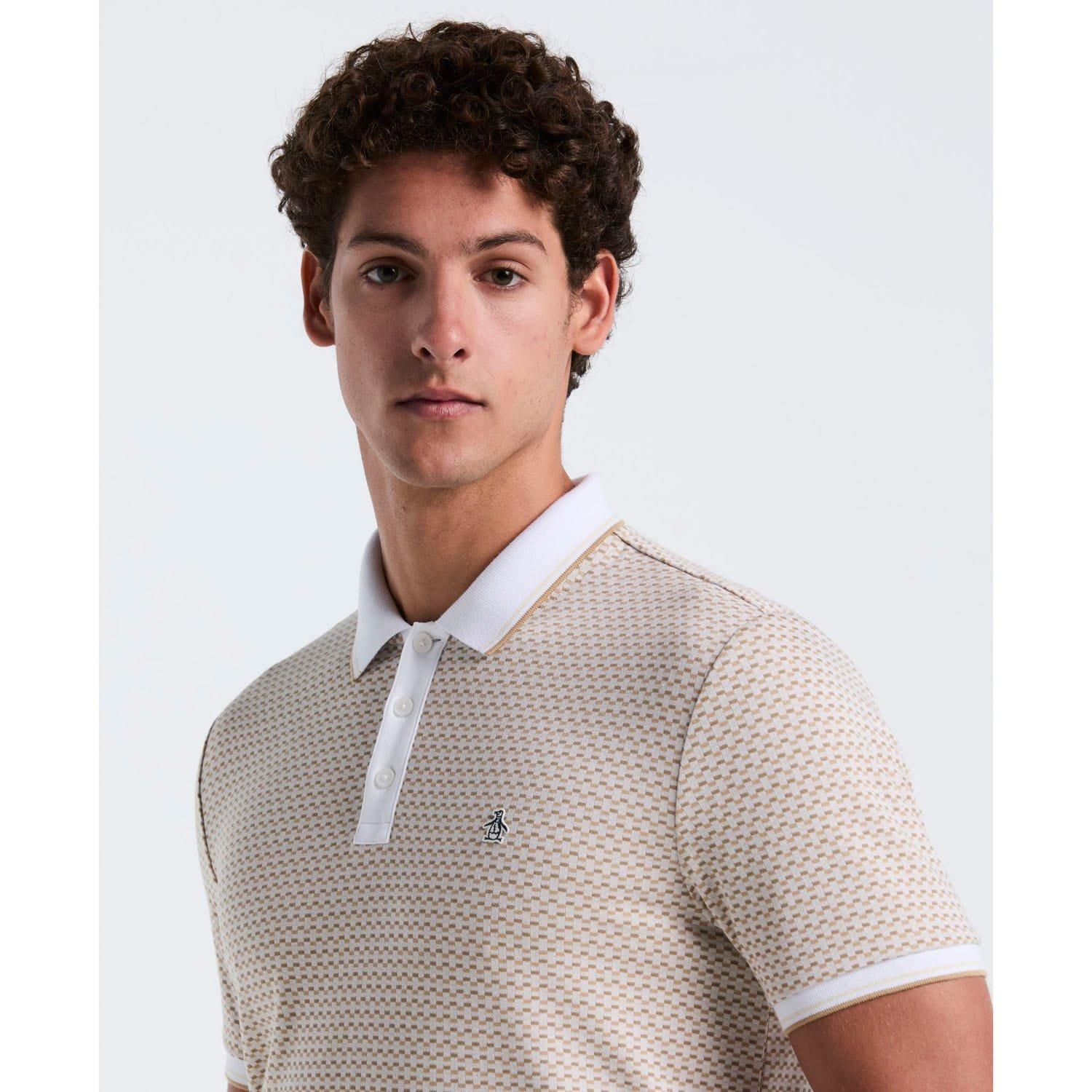 Cream - Original Penguin - Mini Jacquard Polo Shirt - 4