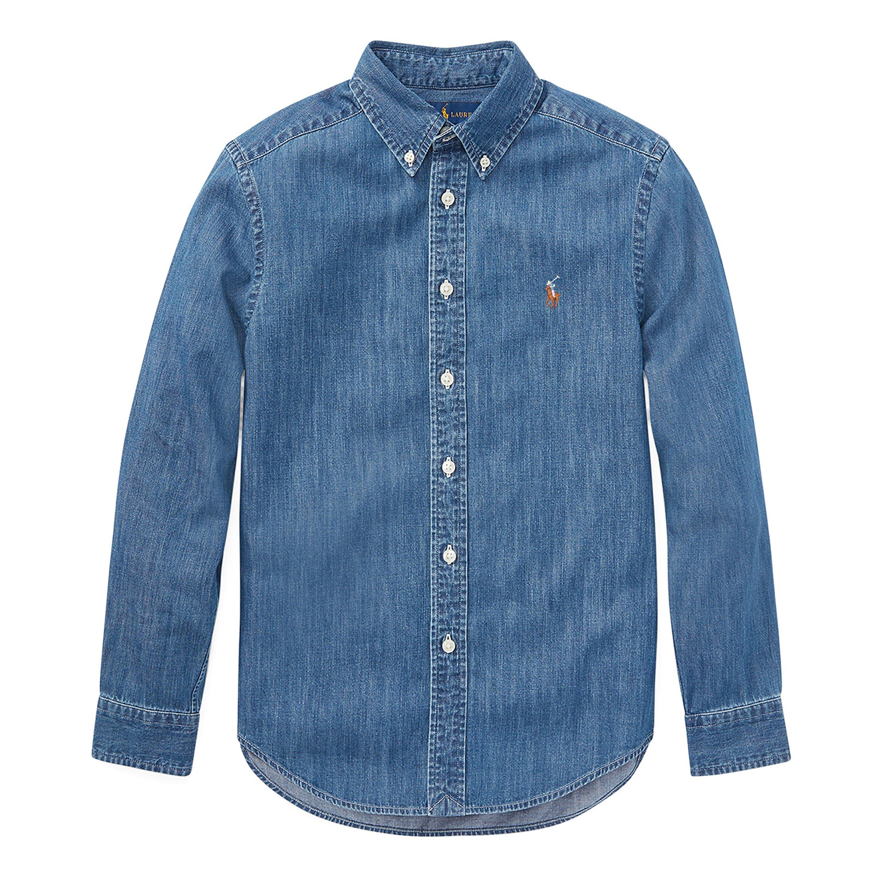 Dk Blue - Polo Ralph Lauren - Kids' Long Sleeve Plain Shirt - 1