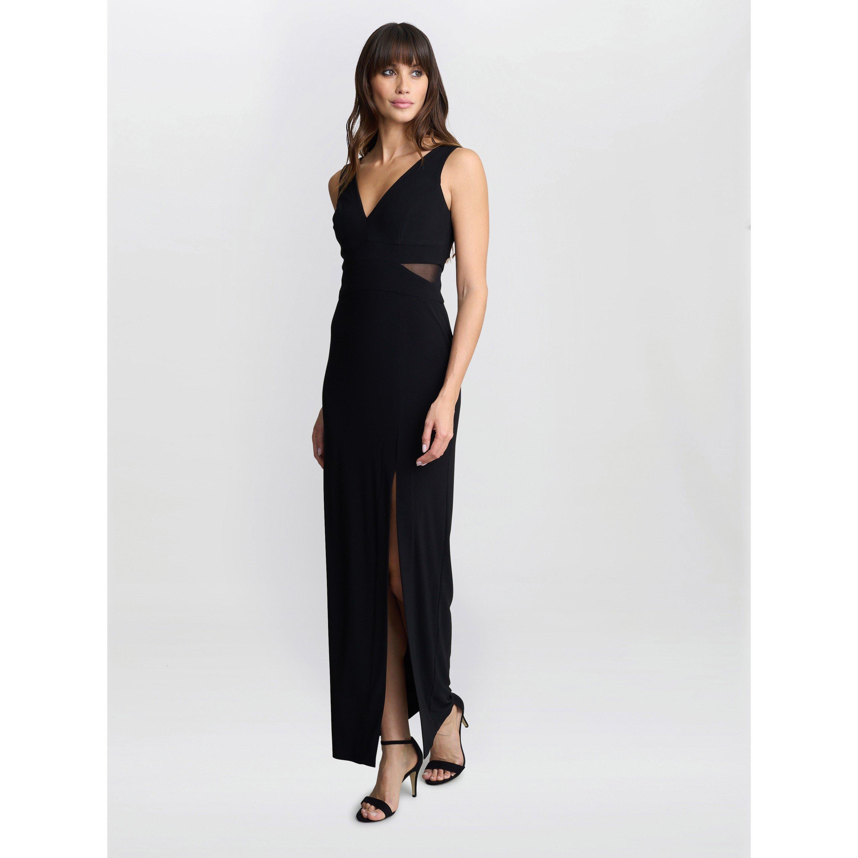 Black - Gina Bacconi - Women's Wendy Cut-Out Maxi Dress - 6