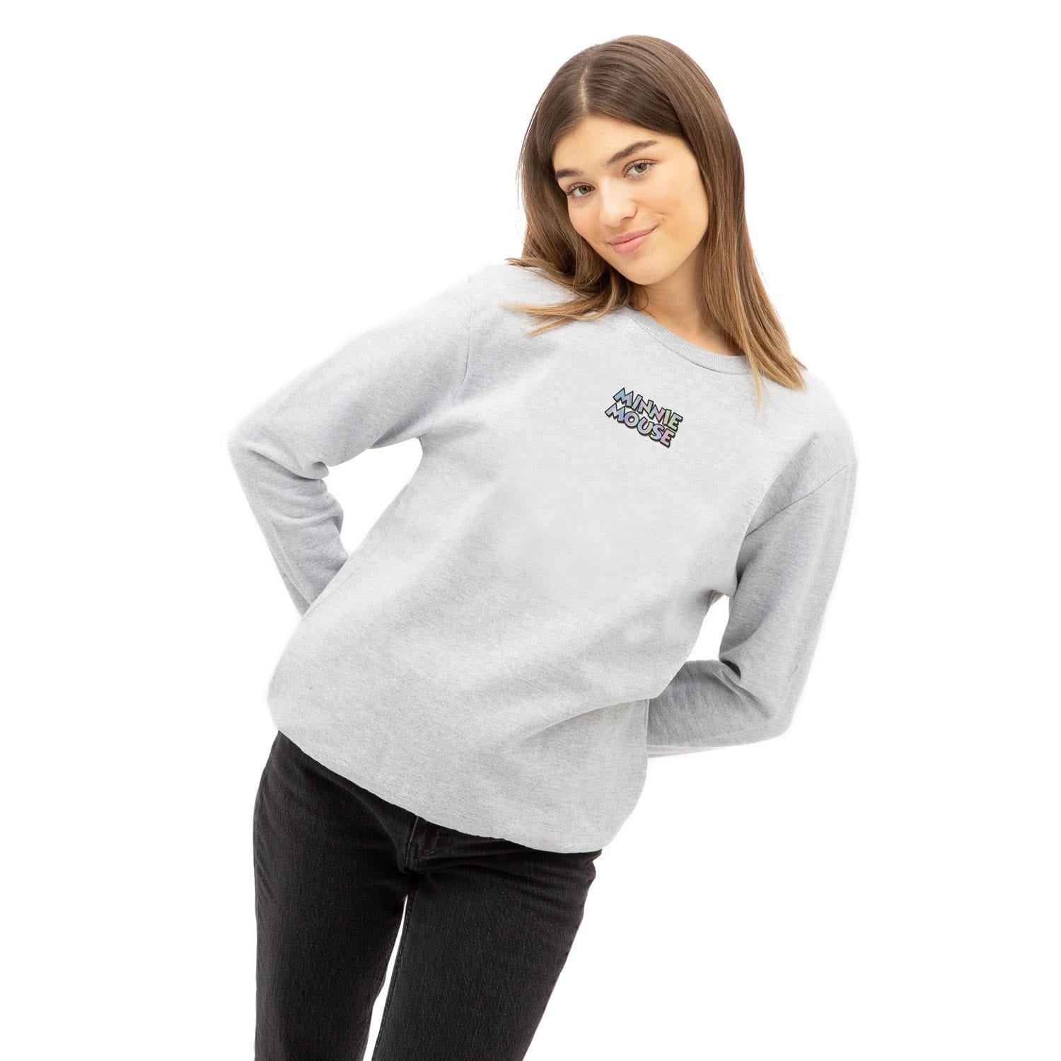 Grey - Disney - Minnie Mouse Crewneck Sweatshirt - 1