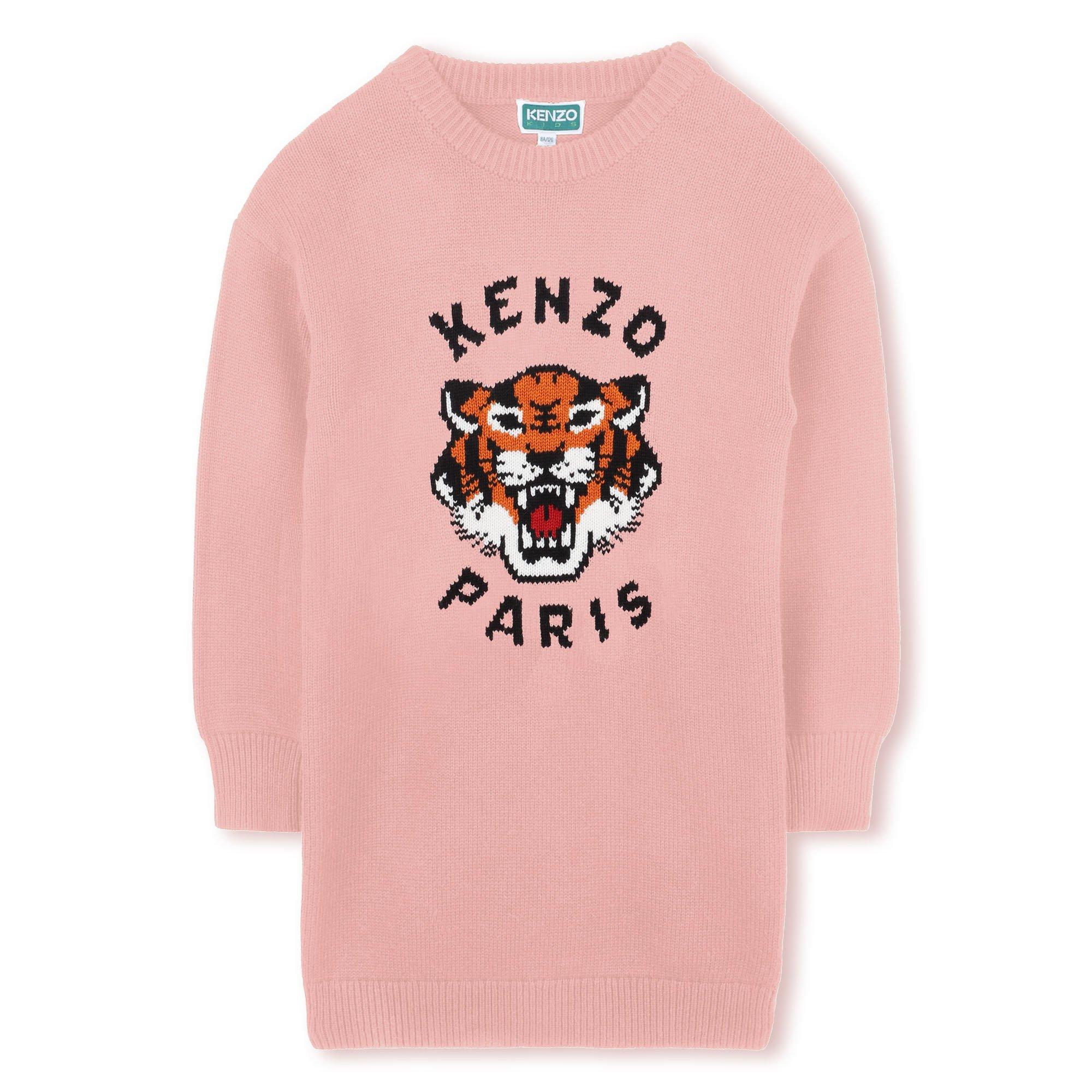 Kenzo  Kids Tiger Drrss - Pink 47H - 14Y
