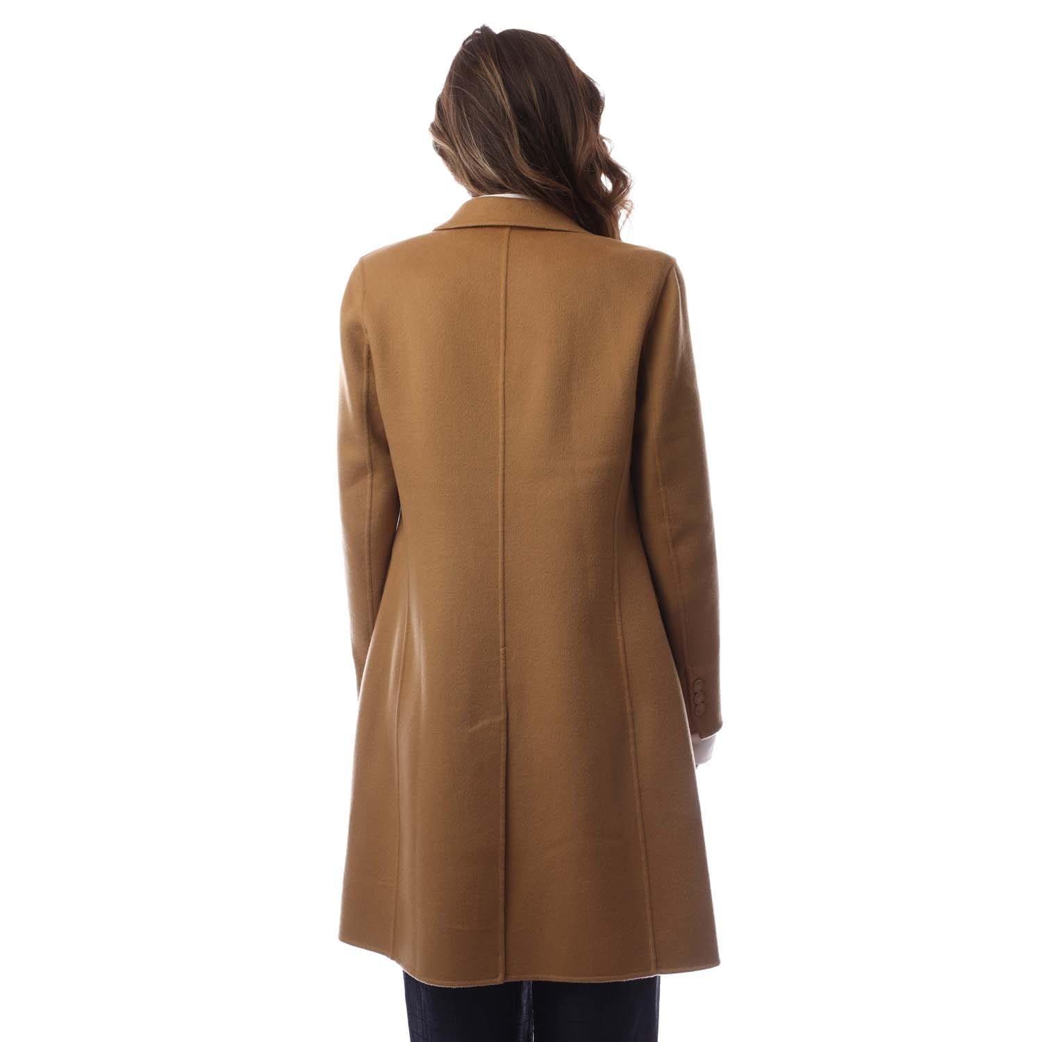 Camel - Emporio Armani - Lapelled Mid-Length Coat - 2
