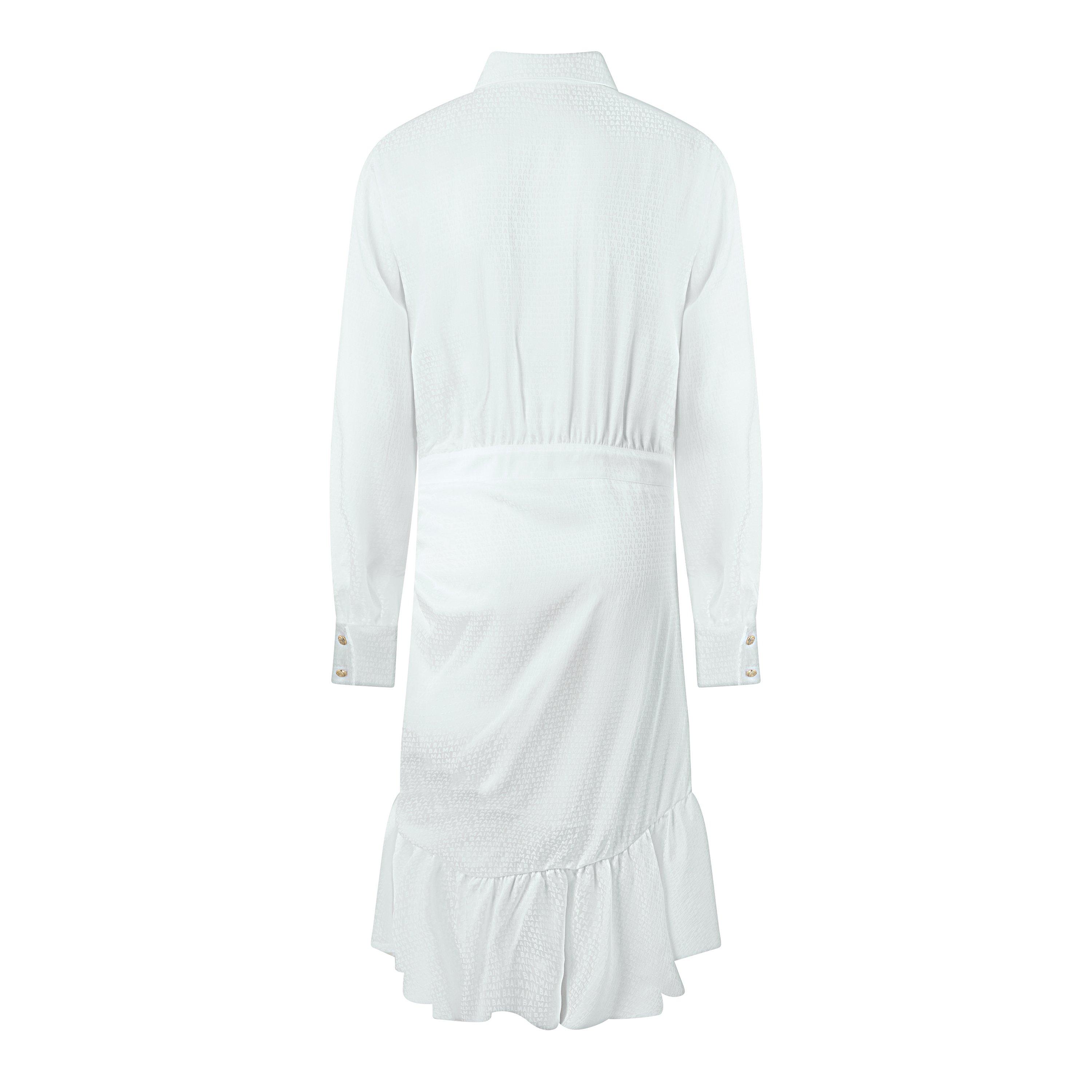 white/gold - Balmain - Kids' Logo Mini Dress - 2