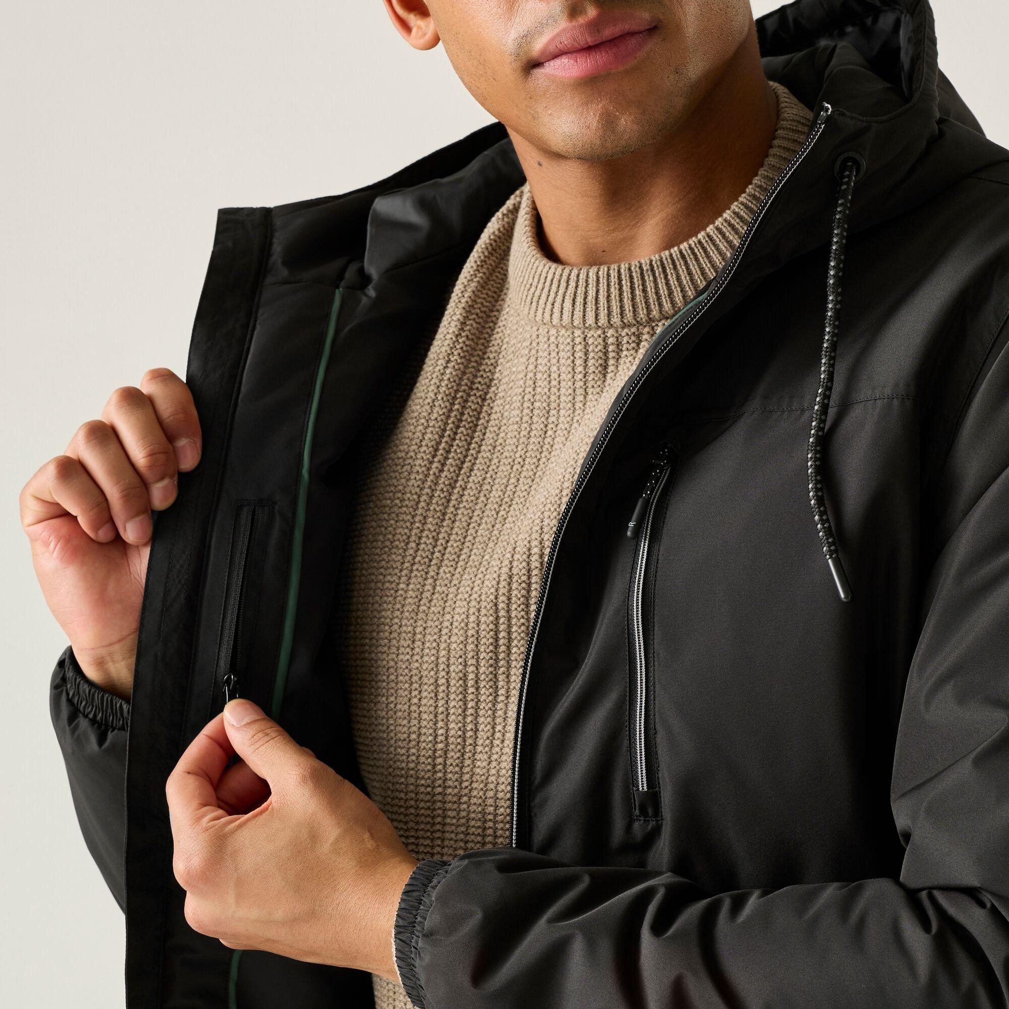 Black - Regatta - Mens Winter Shorebay Waterproof Jacket - 7