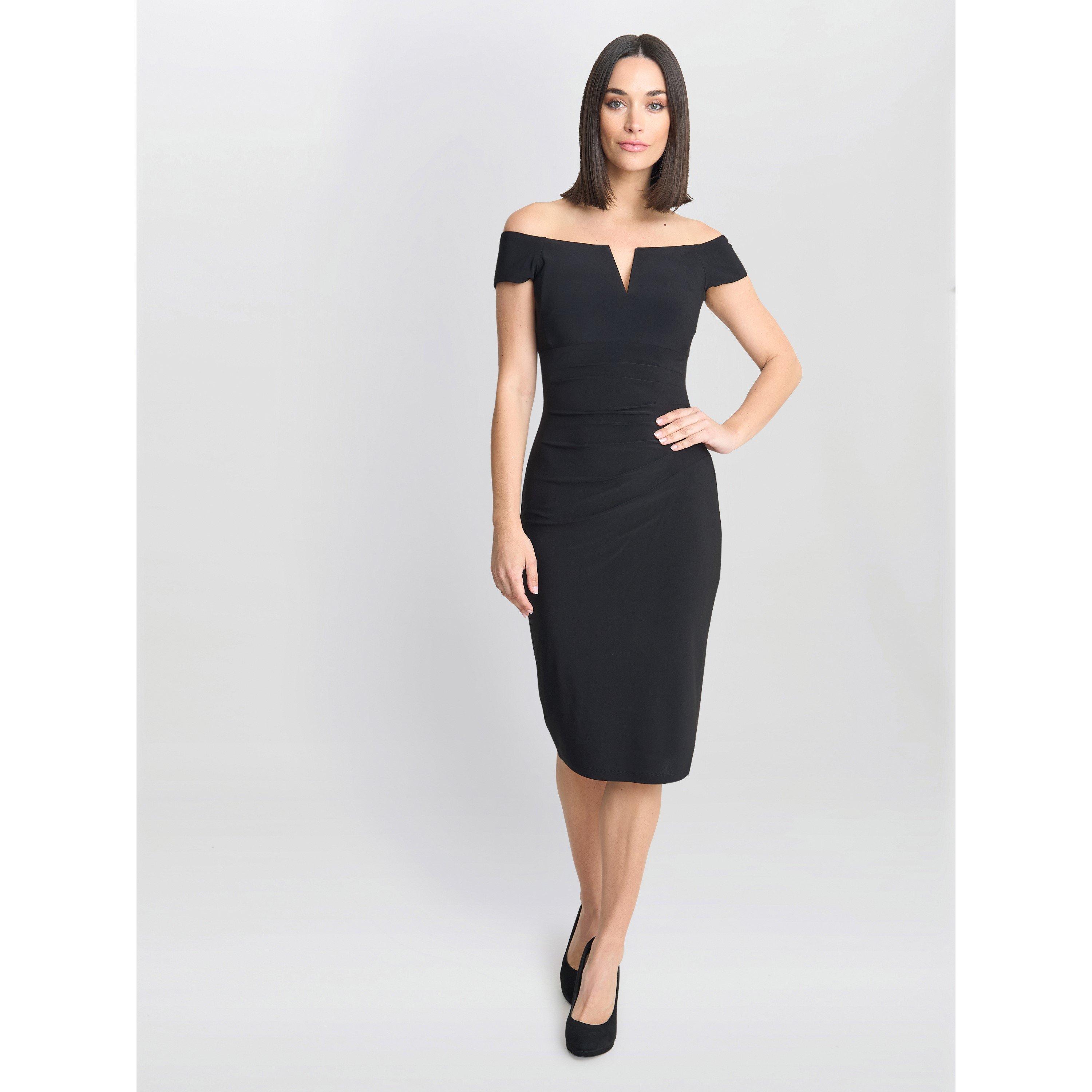 Black - Gina Bacconi - CATH SHORT OFF SHOULDER DRESS - 3