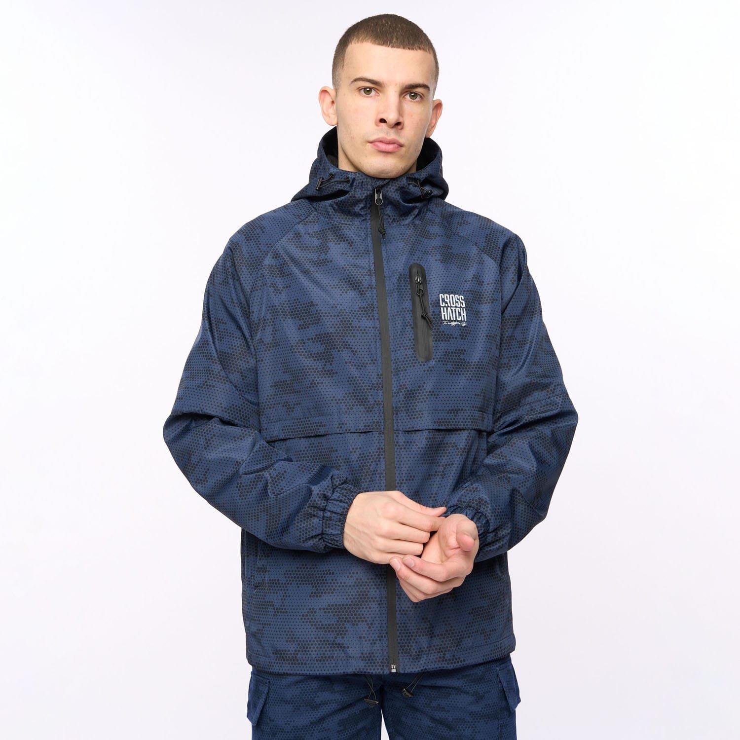 Blue - Crosshatch - Janscore Allover Print Jacket - 4