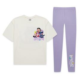 Character Lilo and Stitch Back Print T-Shirt and Legging Set