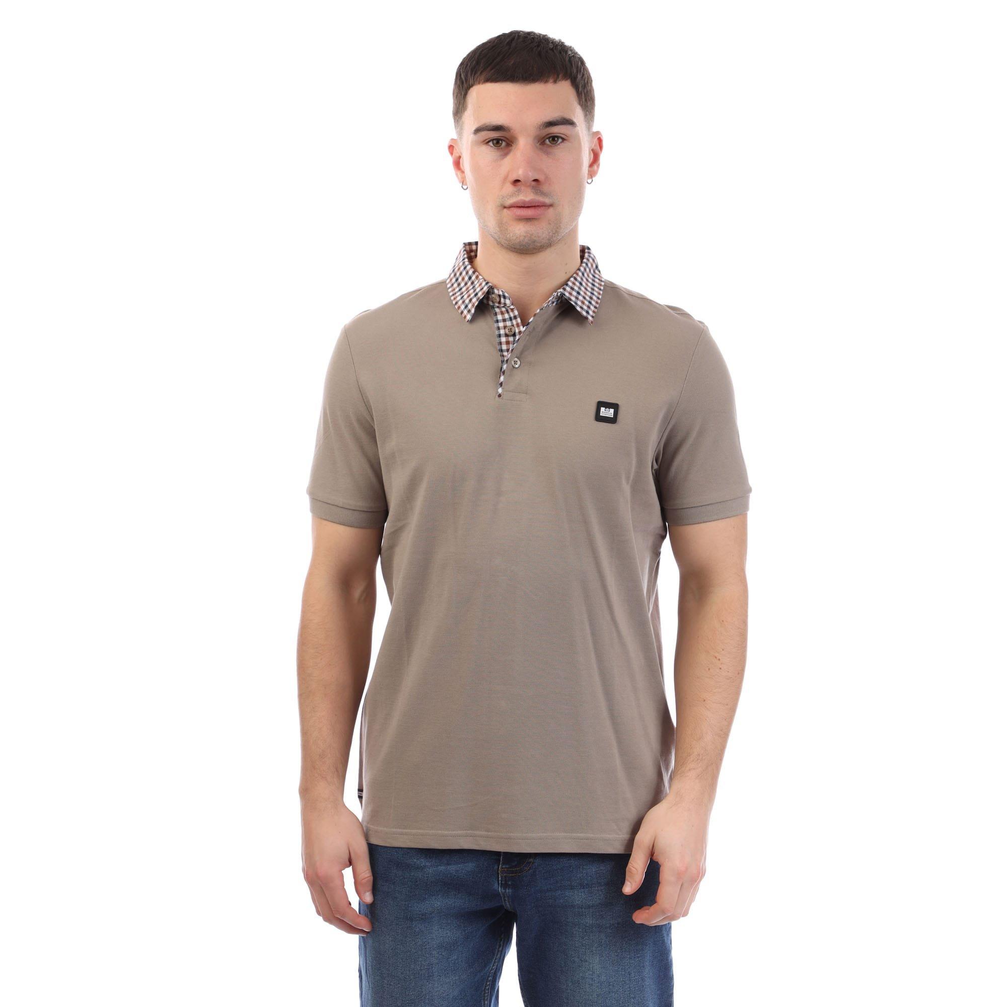 Stone - Weekend Offender - Nicks Check Collar Polo Shirt - 1