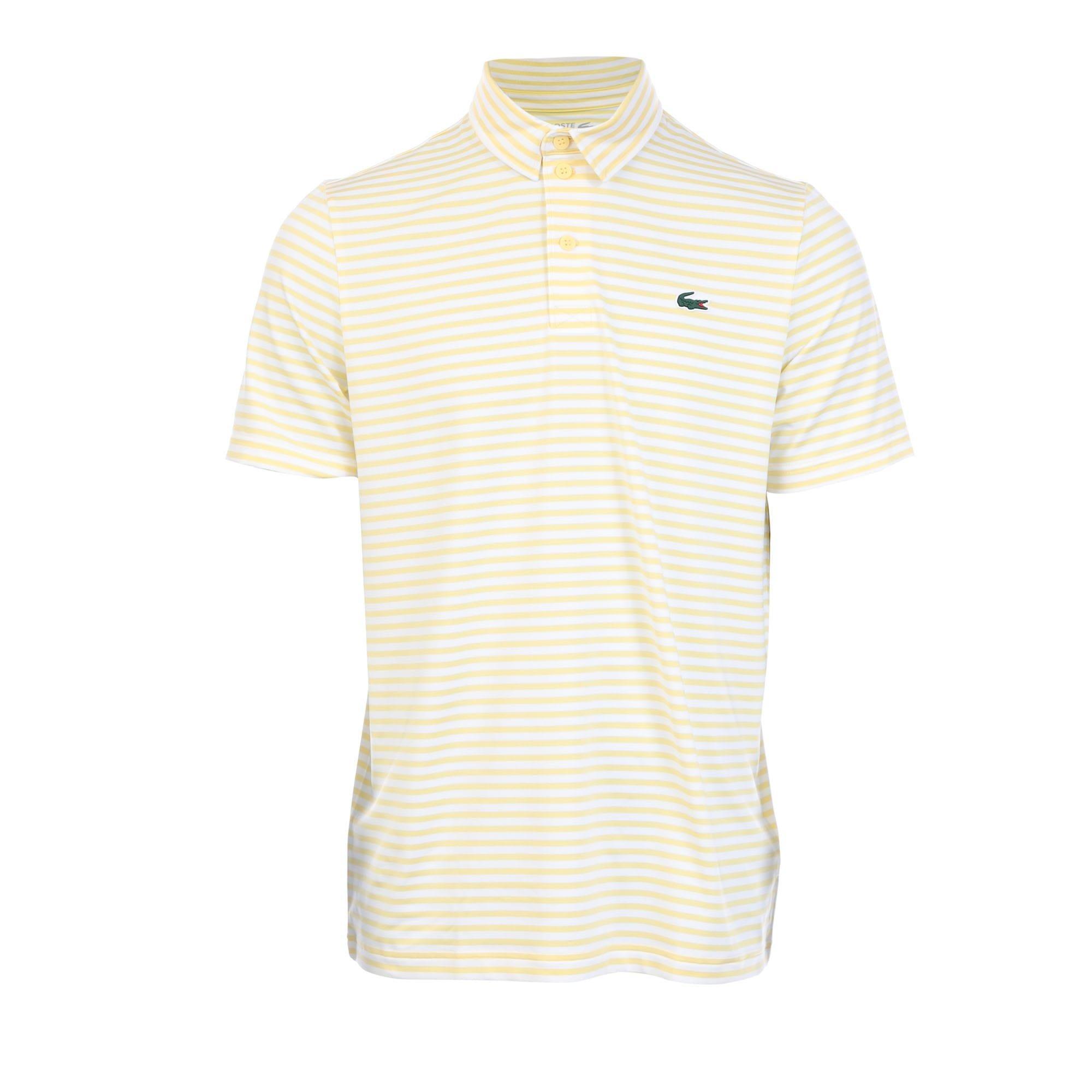 White Yellow - Lacoste - Regular Fit UV Protect Golf Polo Shirt - 1