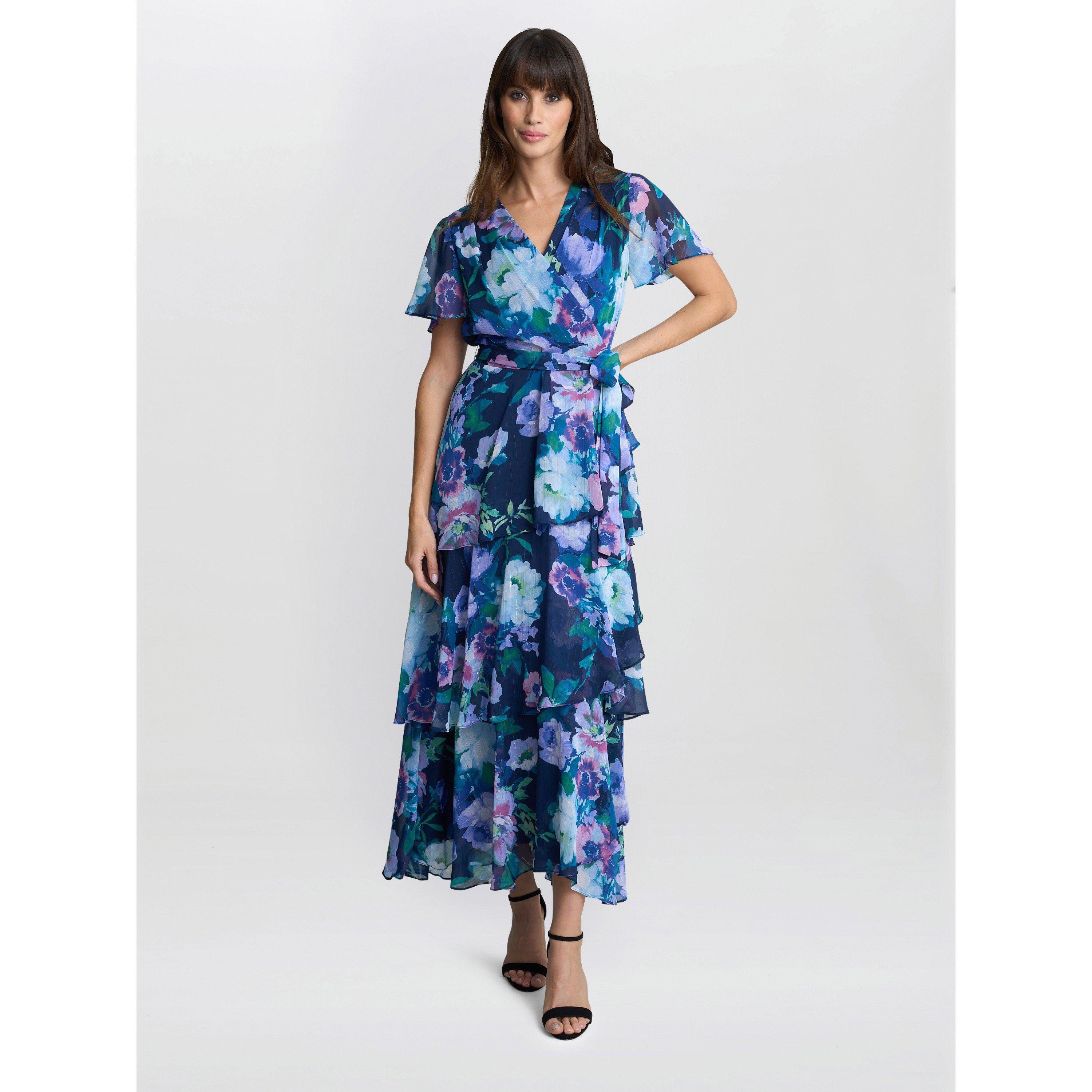 Multi - Gina Bacconi - Elizabeth Tiered Maxi Dress - 3