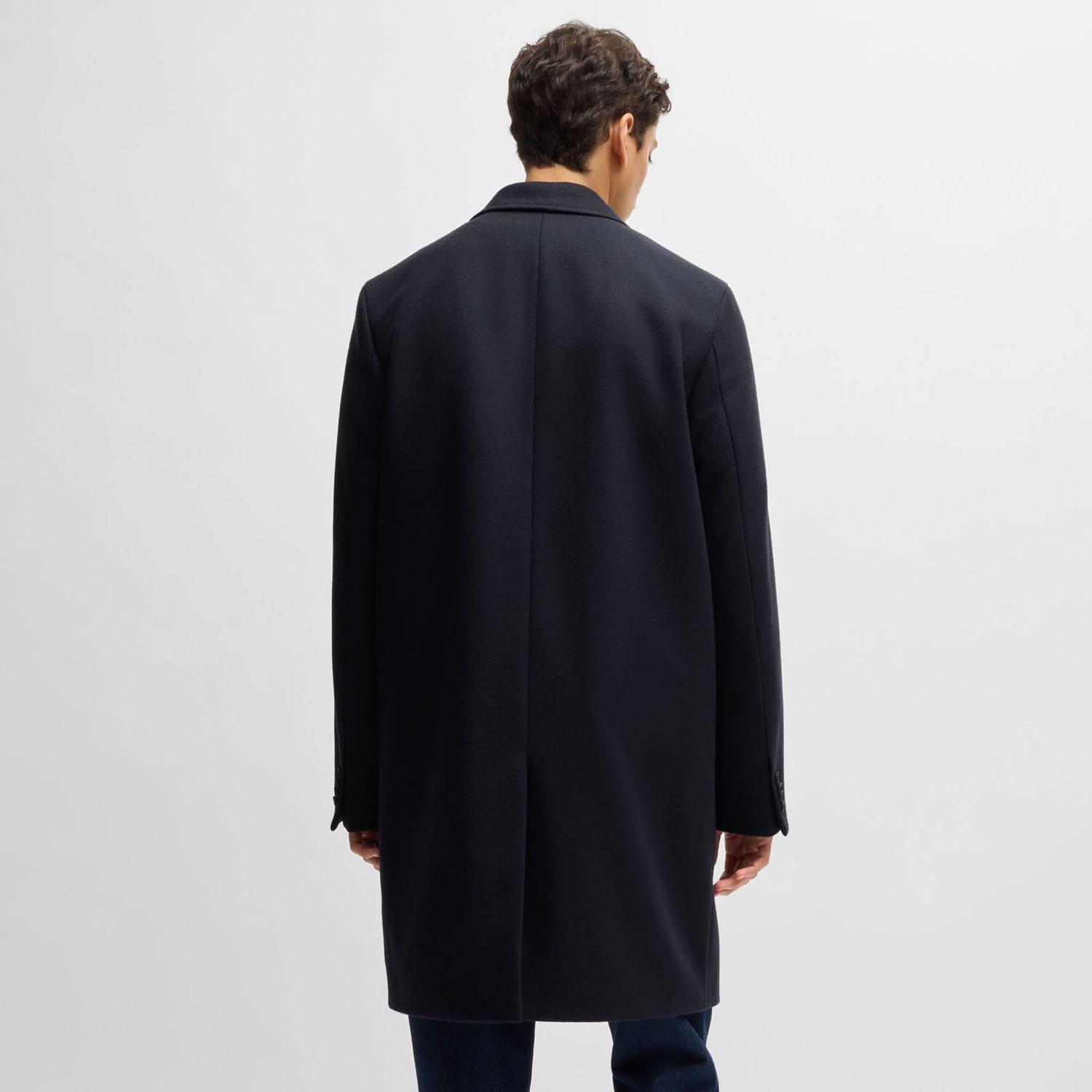 Dark Blue - Hugo - Malte2441 Regular-Fit Coat - 2