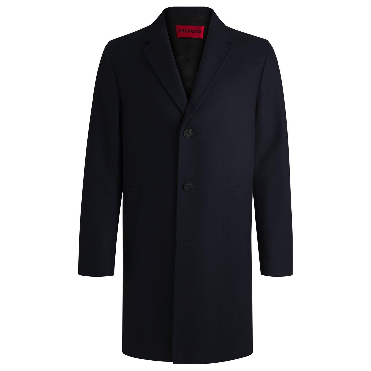 Dark Blue - Hugo - Malte2441 Regular-Fit Coat - 5