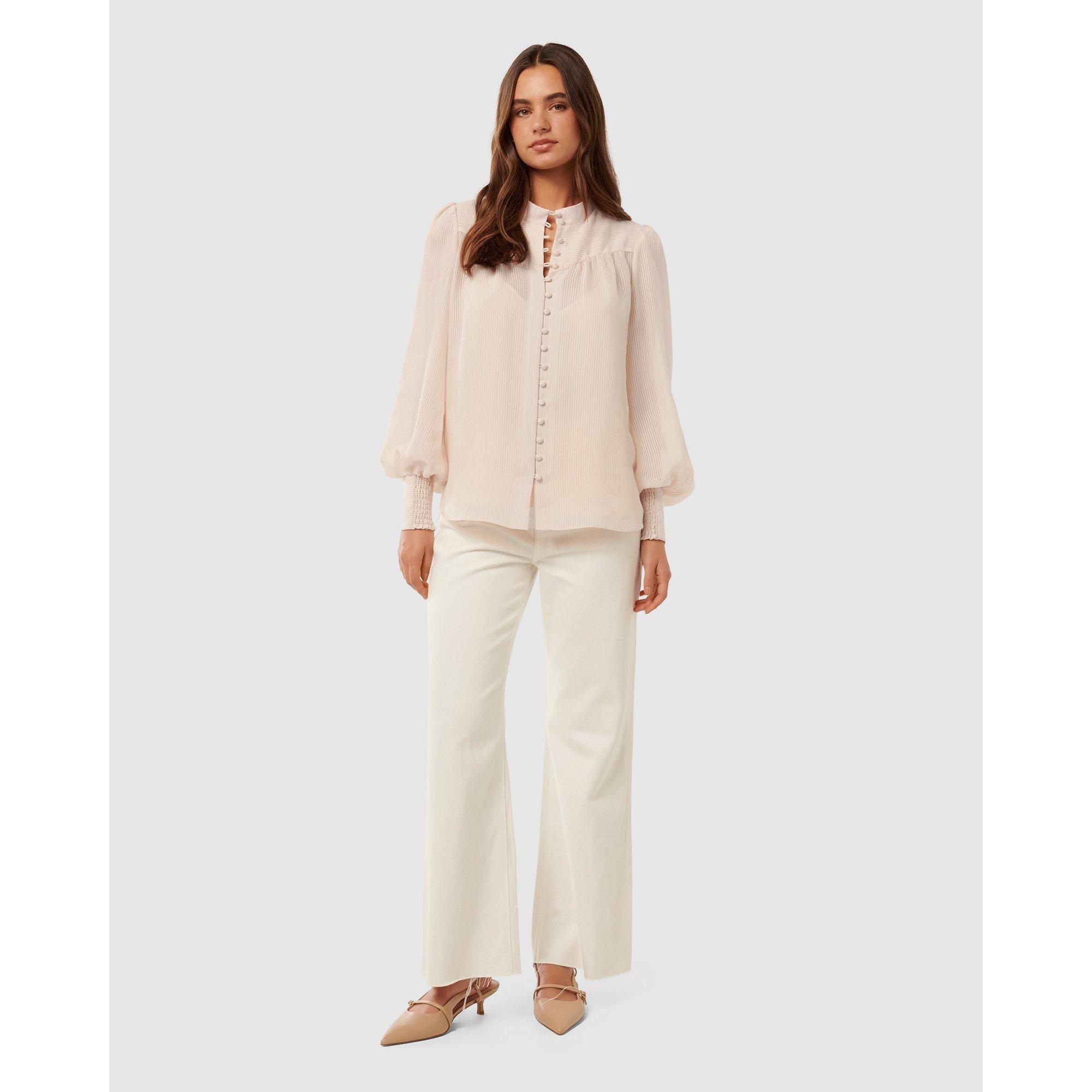 Neutral - Forever New - Leo Soft Stripe Blouse - 2