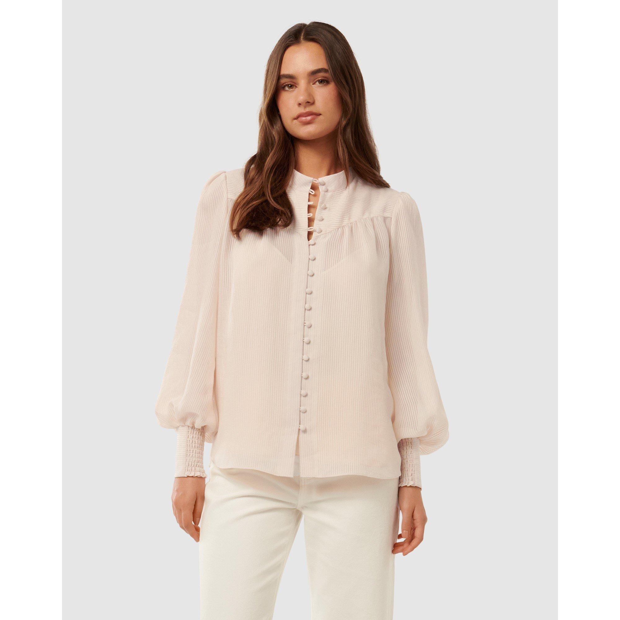 Neutral - Forever New - Leo Soft Stripe Blouse - 3