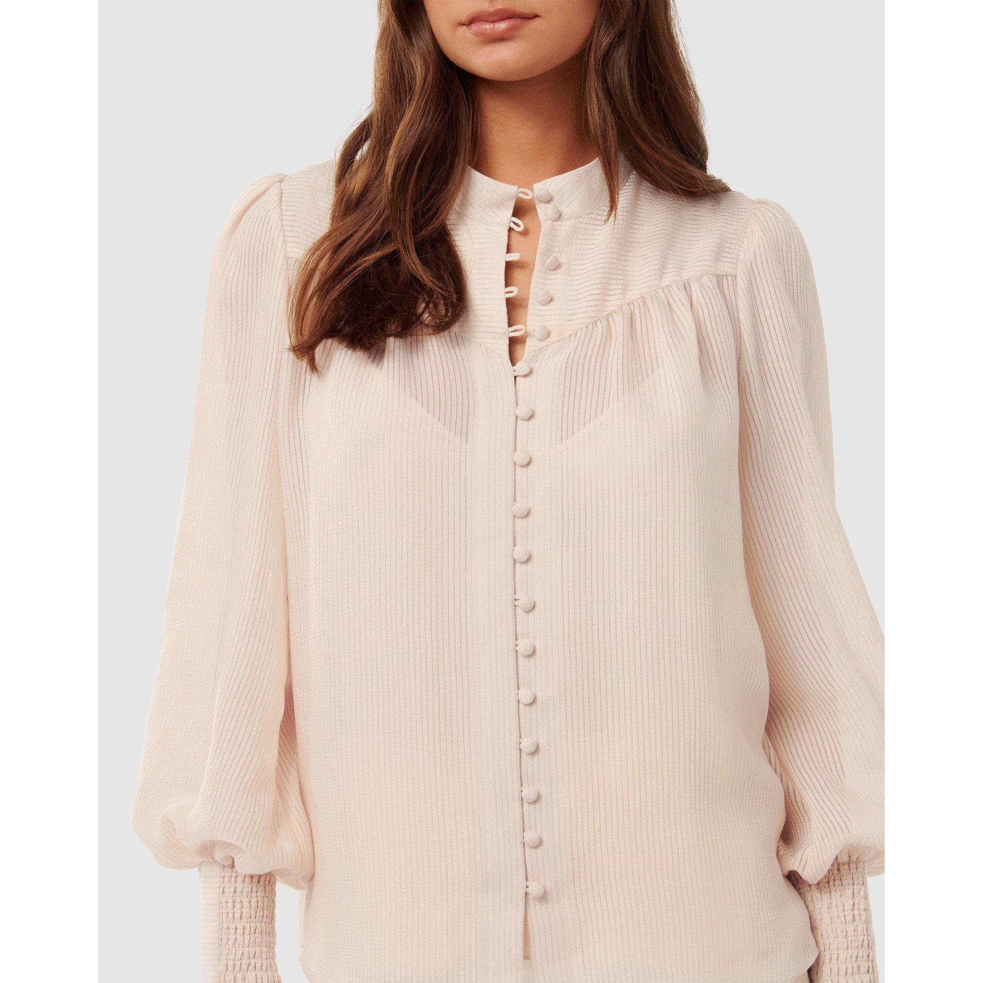 Neutral - Forever New - Leo Soft Stripe Blouse - 4