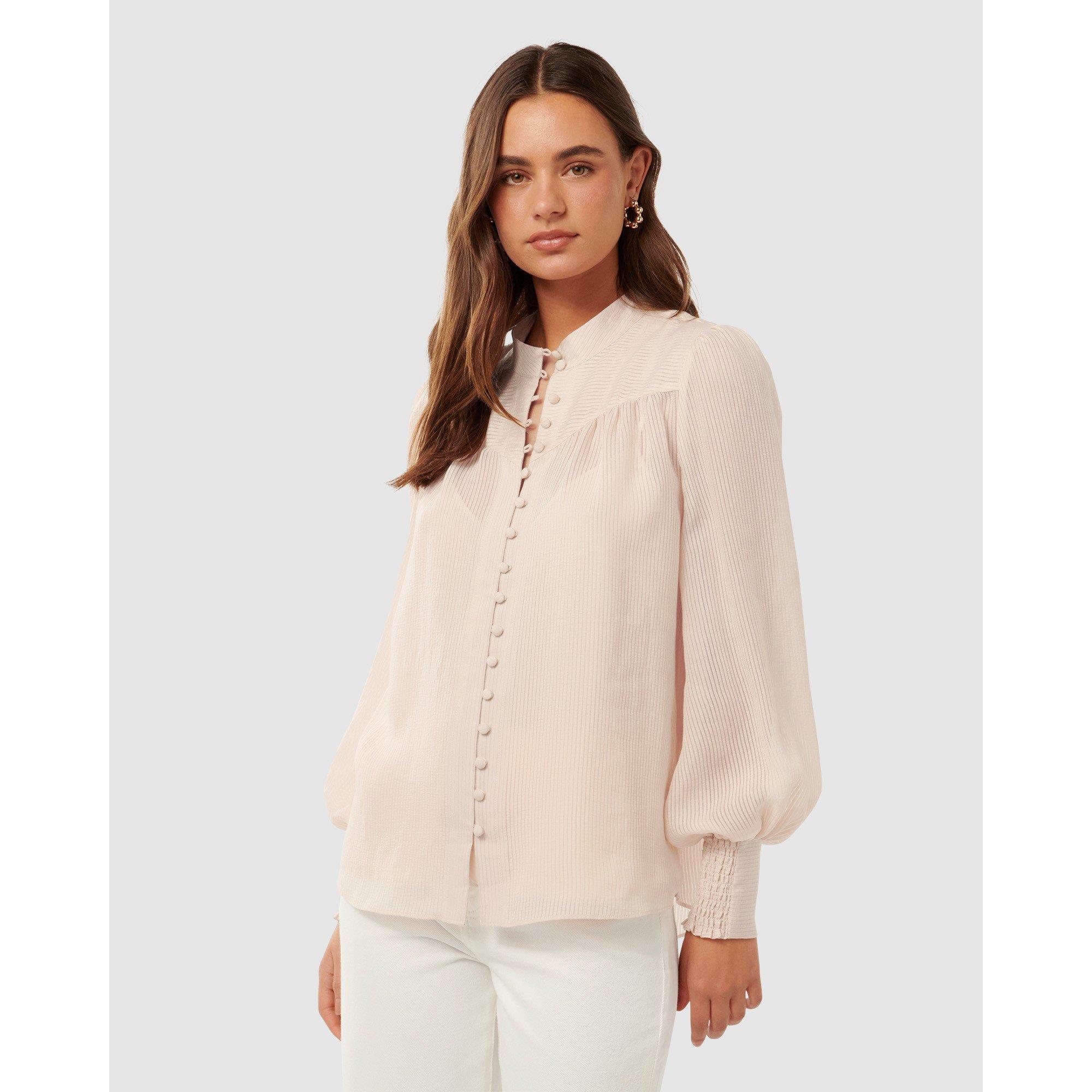 Neutral - Forever New - Leo Soft Stripe Blouse - 5