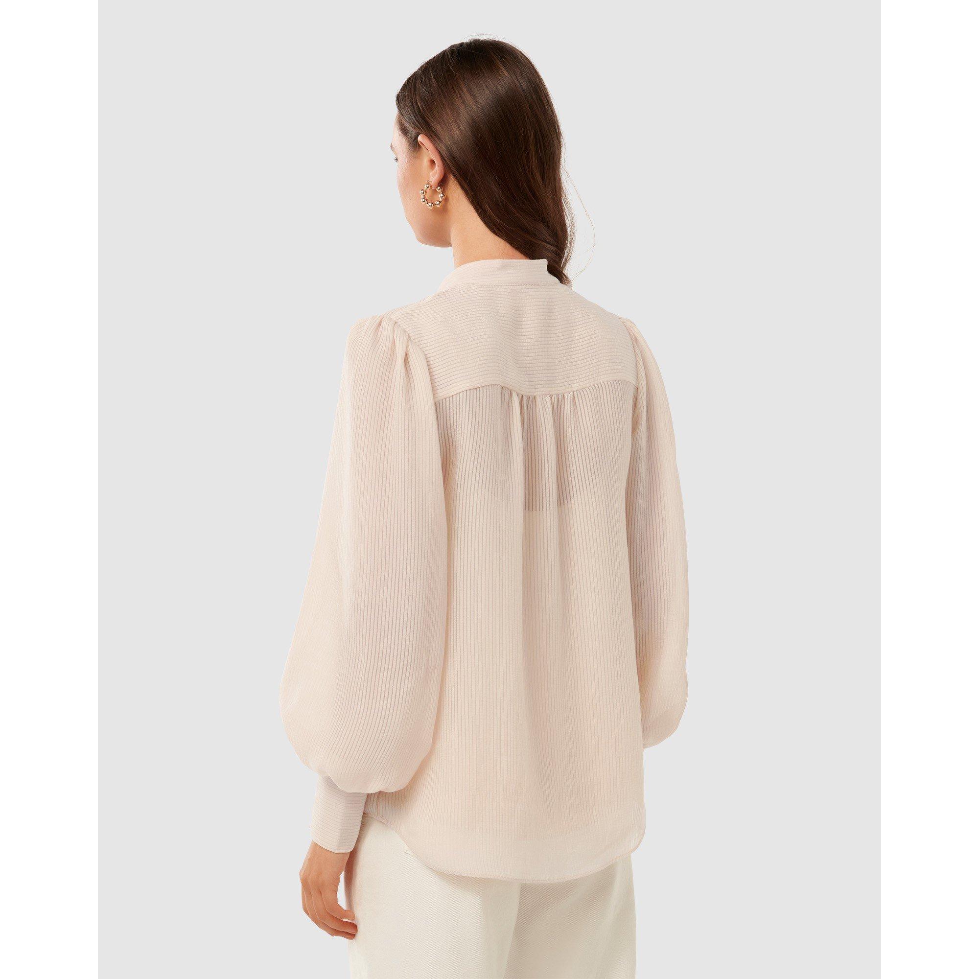 Neutral - Forever New - Leo Soft Stripe Blouse - 6