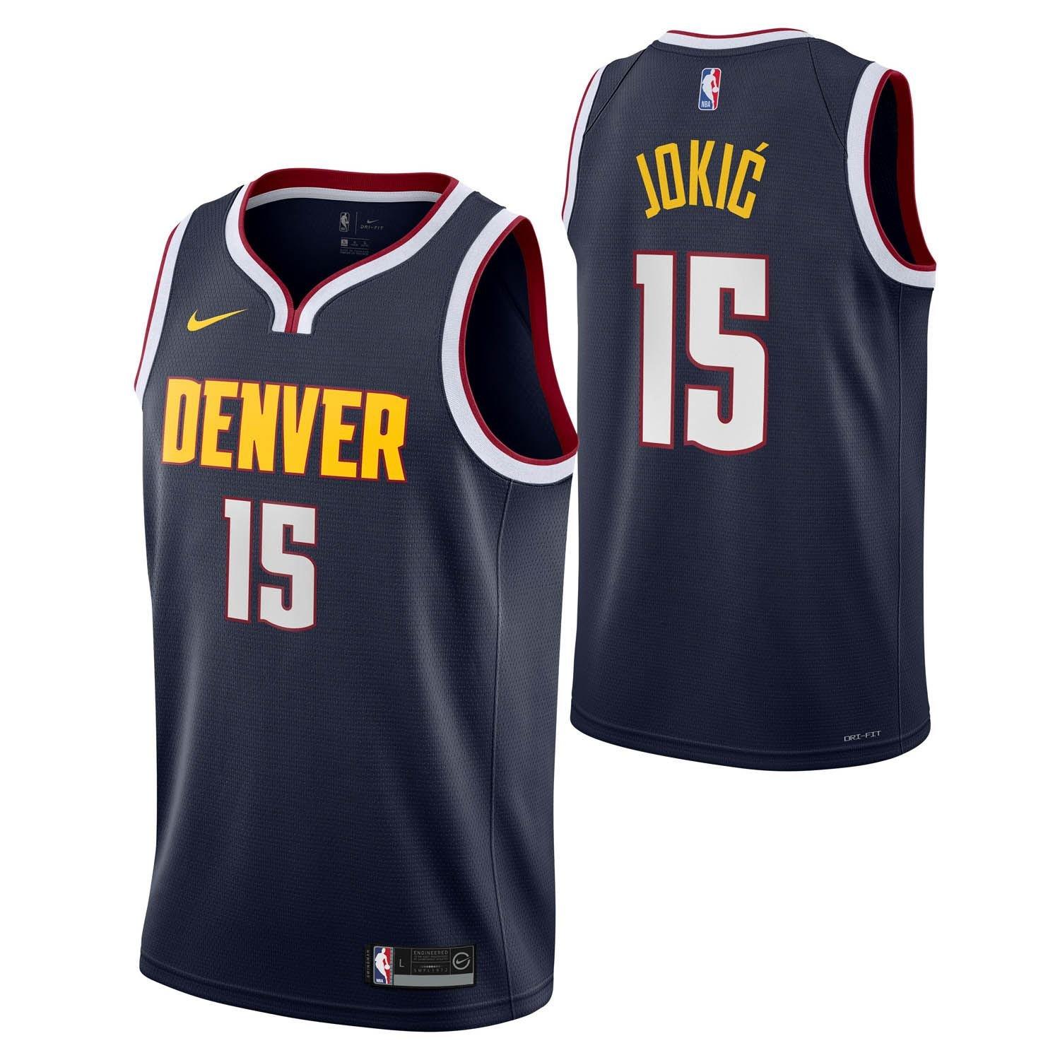 Blue - Nike - Denver Nuggets Nikola Jokic #15 Jersey - 3