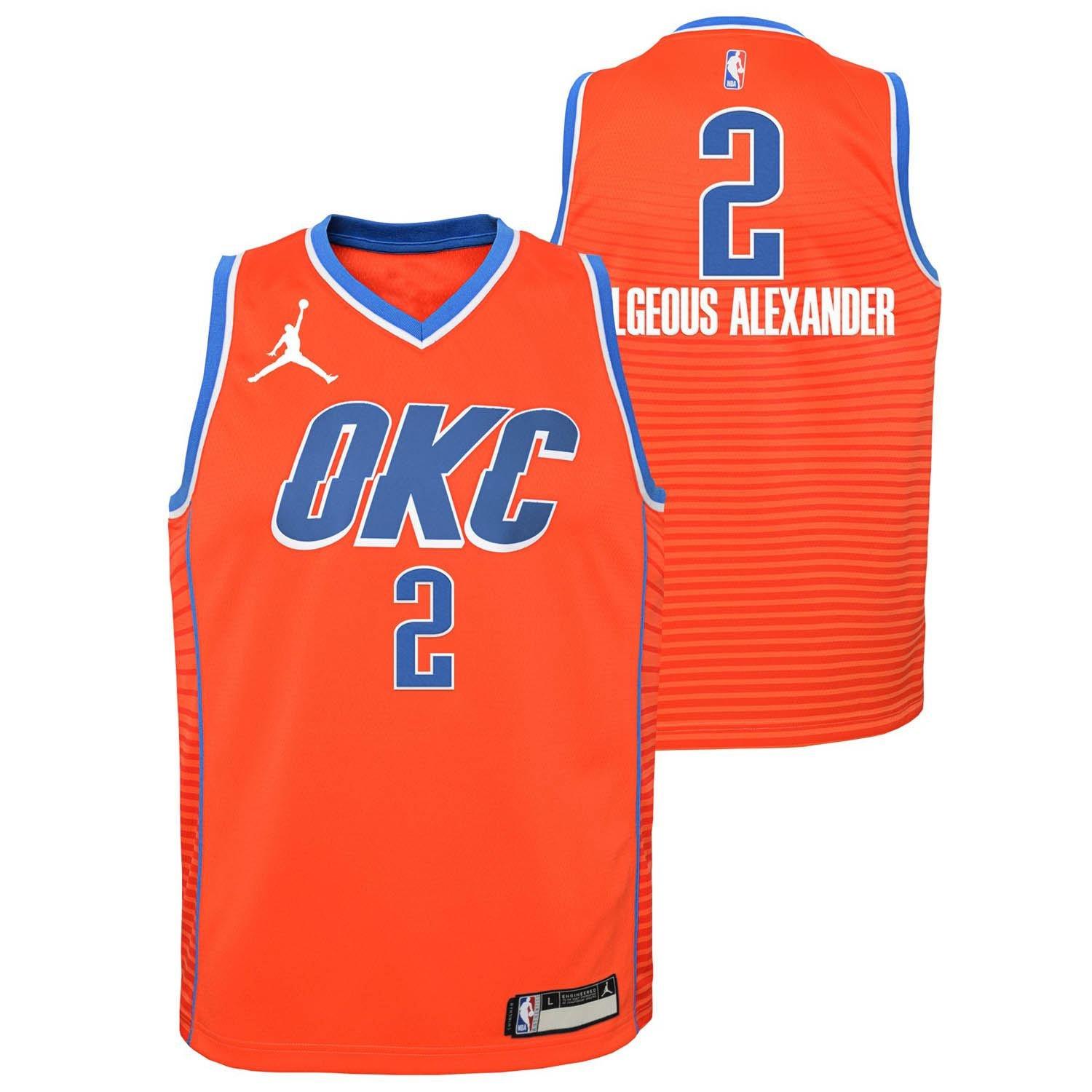 Orange - Nike - Oklahoma Gilgeous-Alexander #2 Jersey - 3