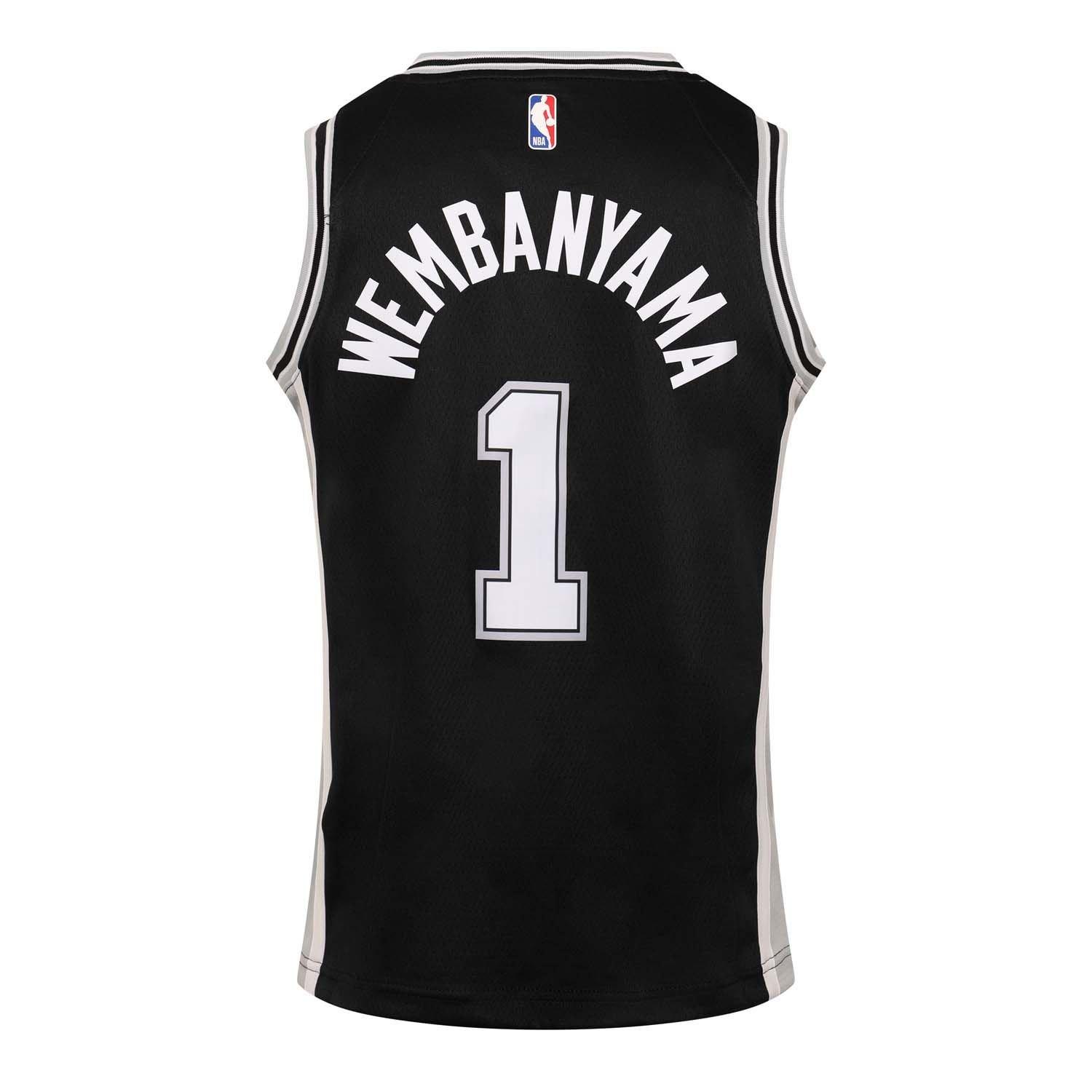 Black - Nike - San Antonio Spurs Wembanyama #1 Jersey - 2