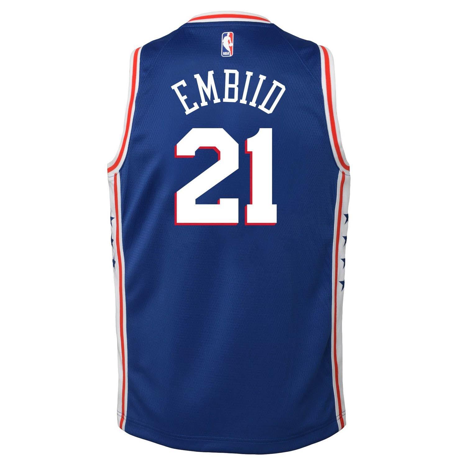 Blue - Nike - Philadelphia 76ers Joel Embiid #21 Jersey - 2