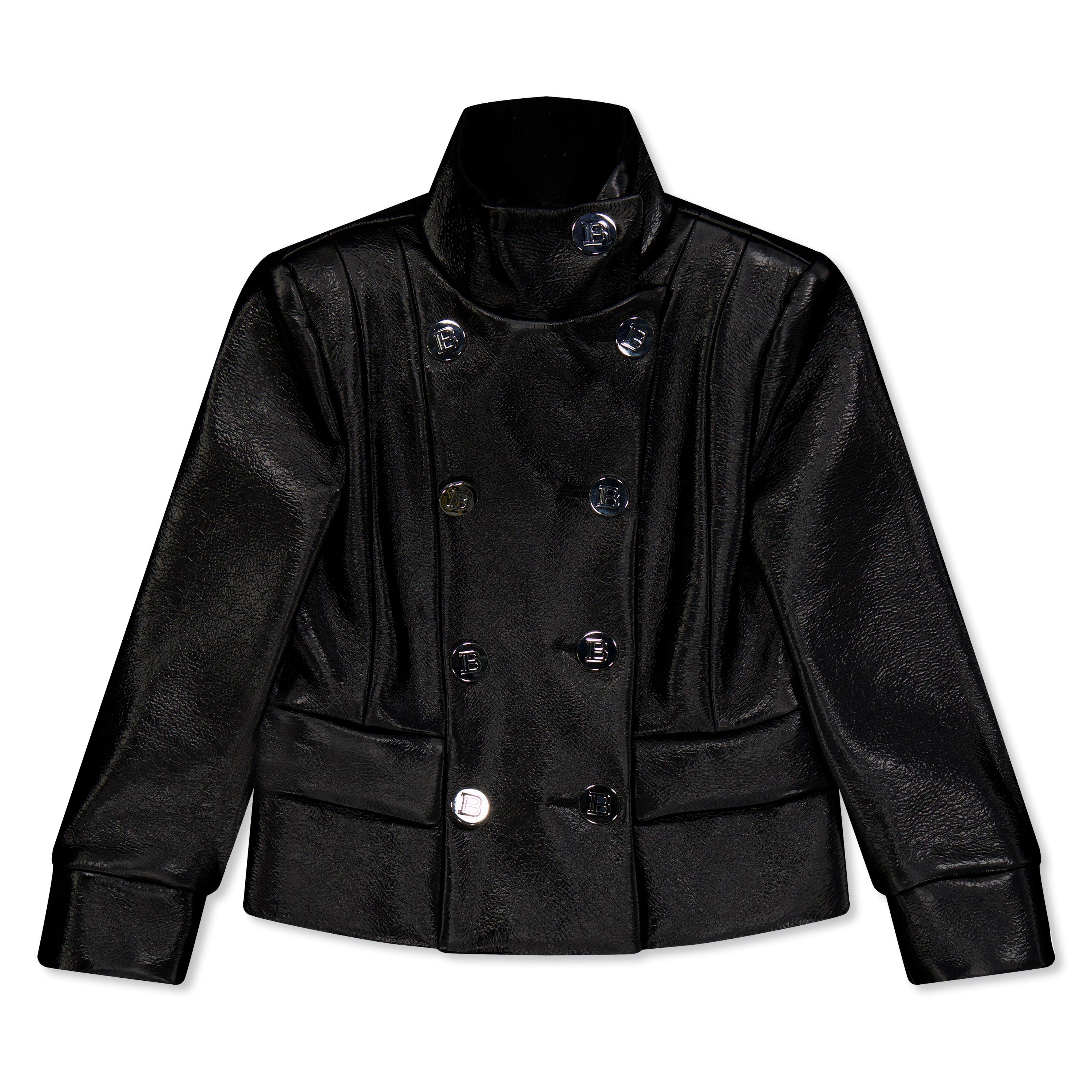 black - Balmain - Kids' Logo Quilted Jacket - 1