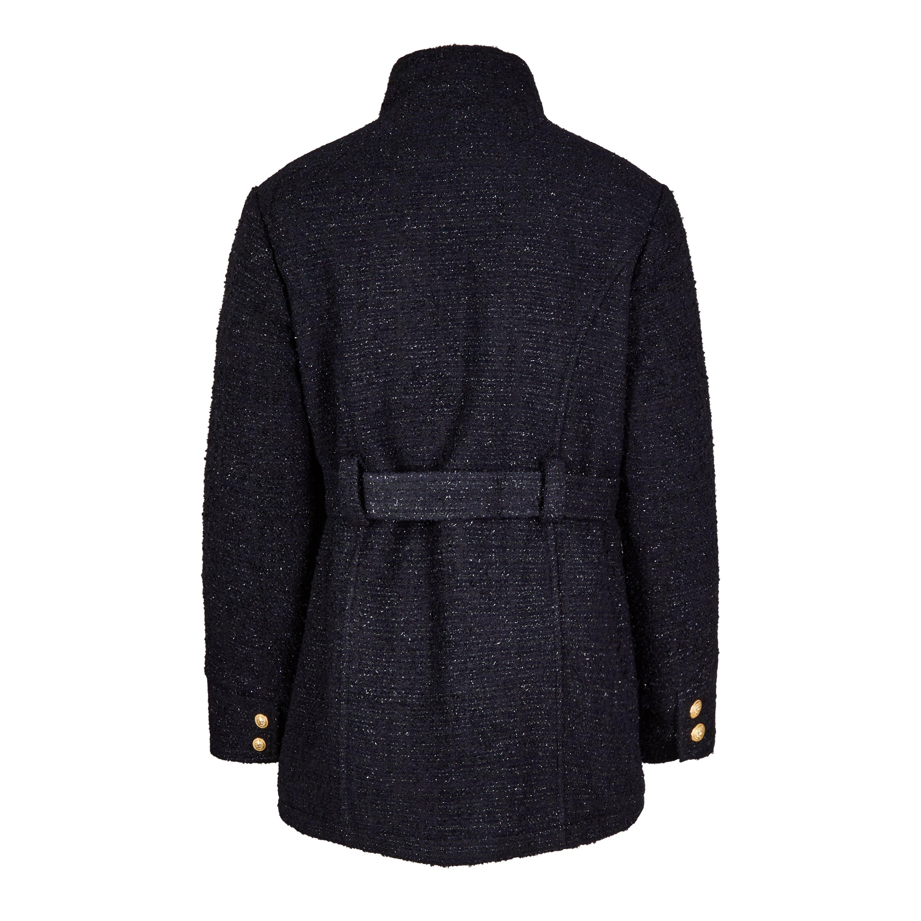 black/blue - Balmain - Kids' Logo Quilted Jacket - 2