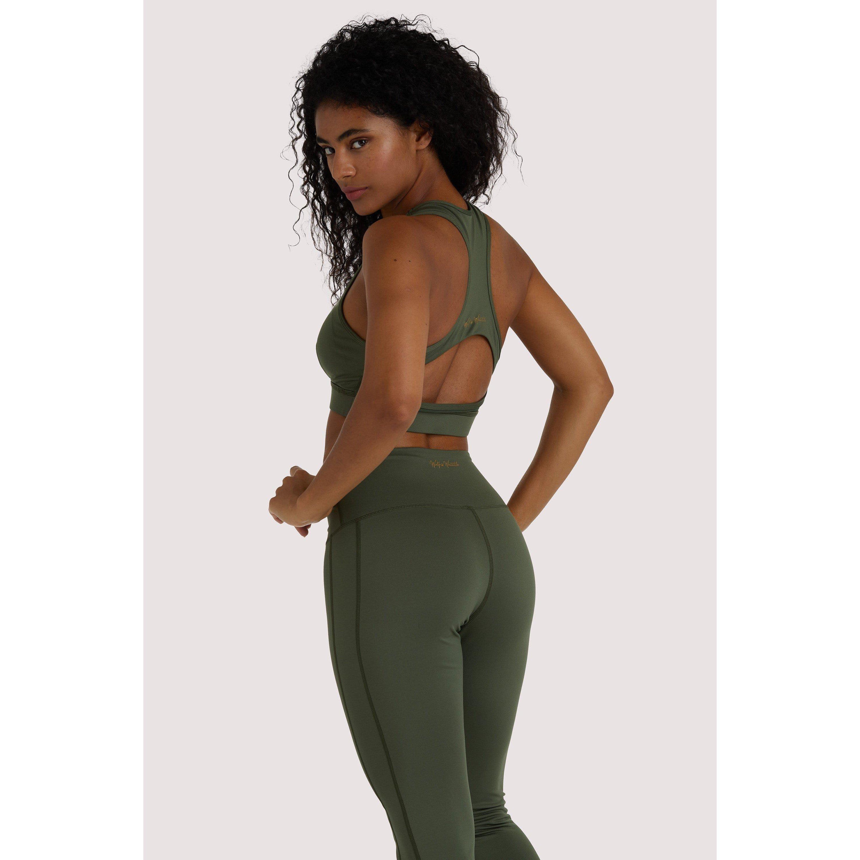 Olive - Wolf and Whistle - Eco Dusty Olive Racer Back Bra - 2