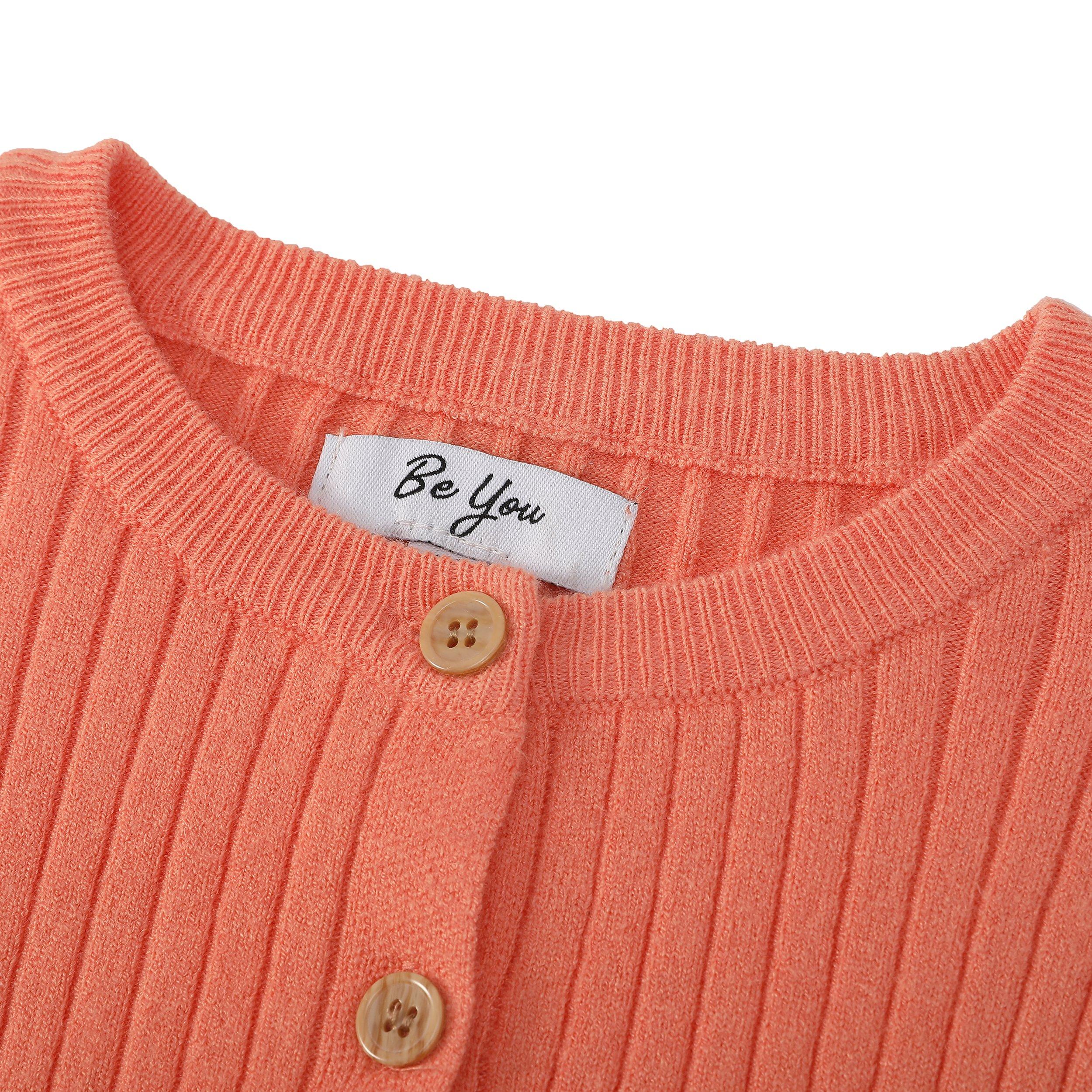 CORAL - Be You - Studio Ribbed Coral Cardigan - 4