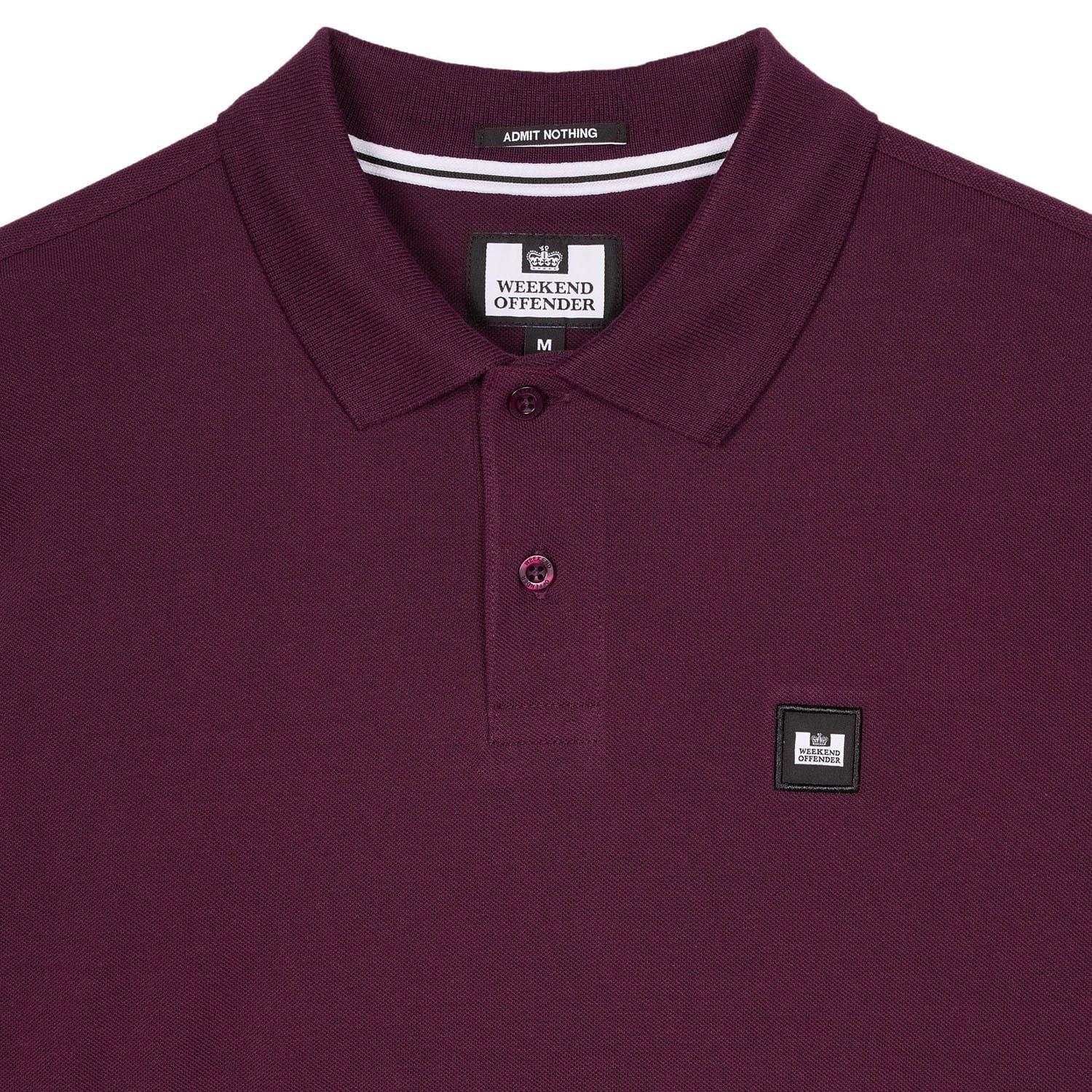 Berry - Weekend Offender - Dice Badge Long Sleeve Polo Shirt - 4
