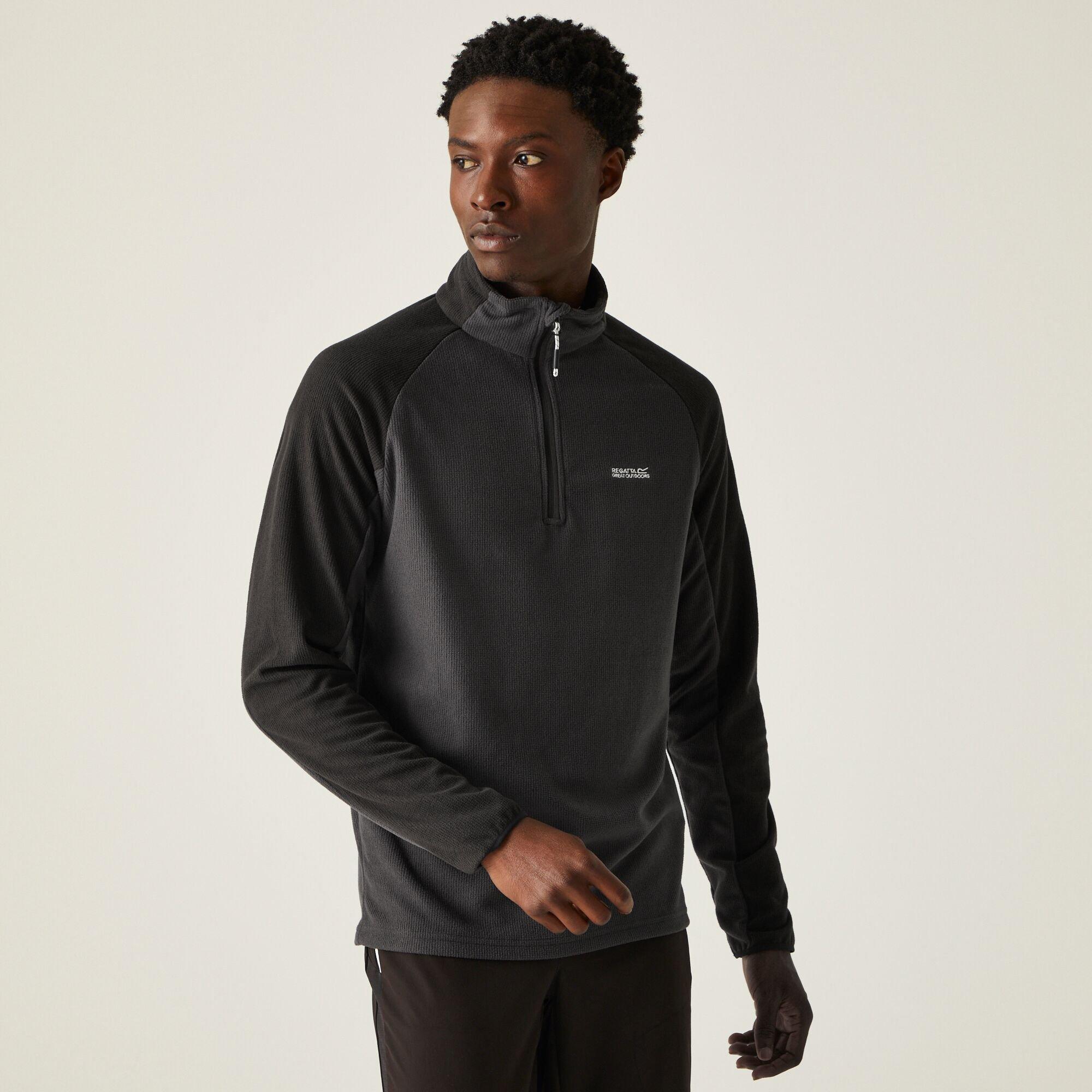Regatta Men's Elson Ii Half Zip Fleece - Ash/Black - XXL