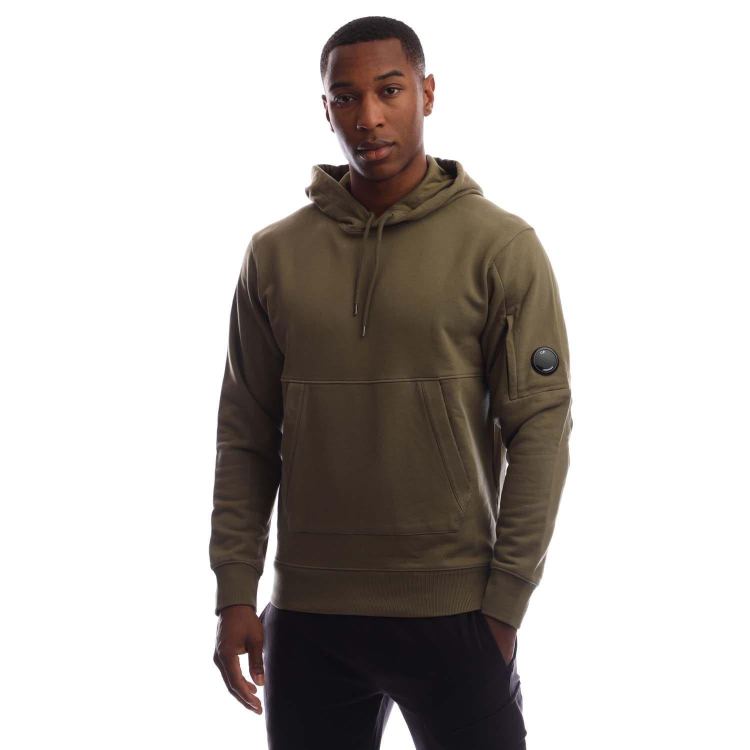 Green - CP Company - Diagonal Raised Fleece Lens Hoodie - 3