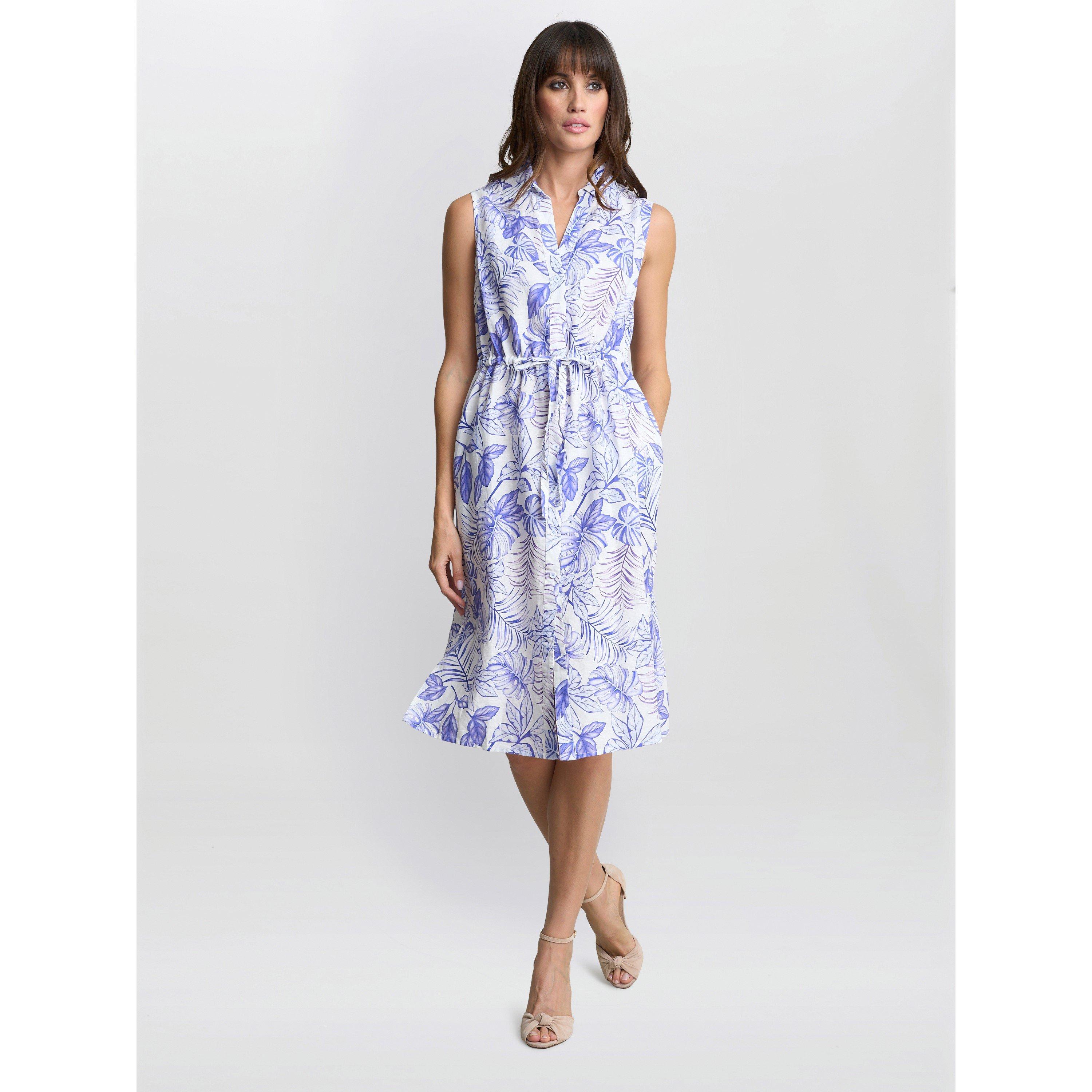 Gina Bacconi Women's Adalynn Floral Shirt Dress - Blue - S