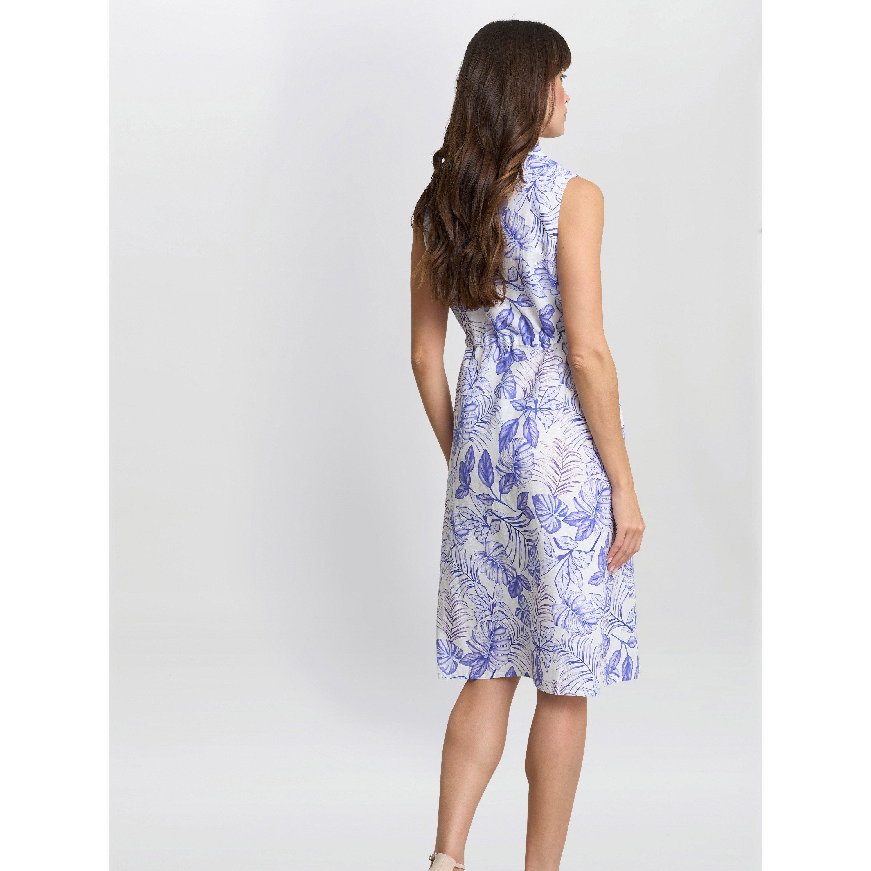 Blue - Gina Bacconi - Adalynn Floral Shirt Dress - 2