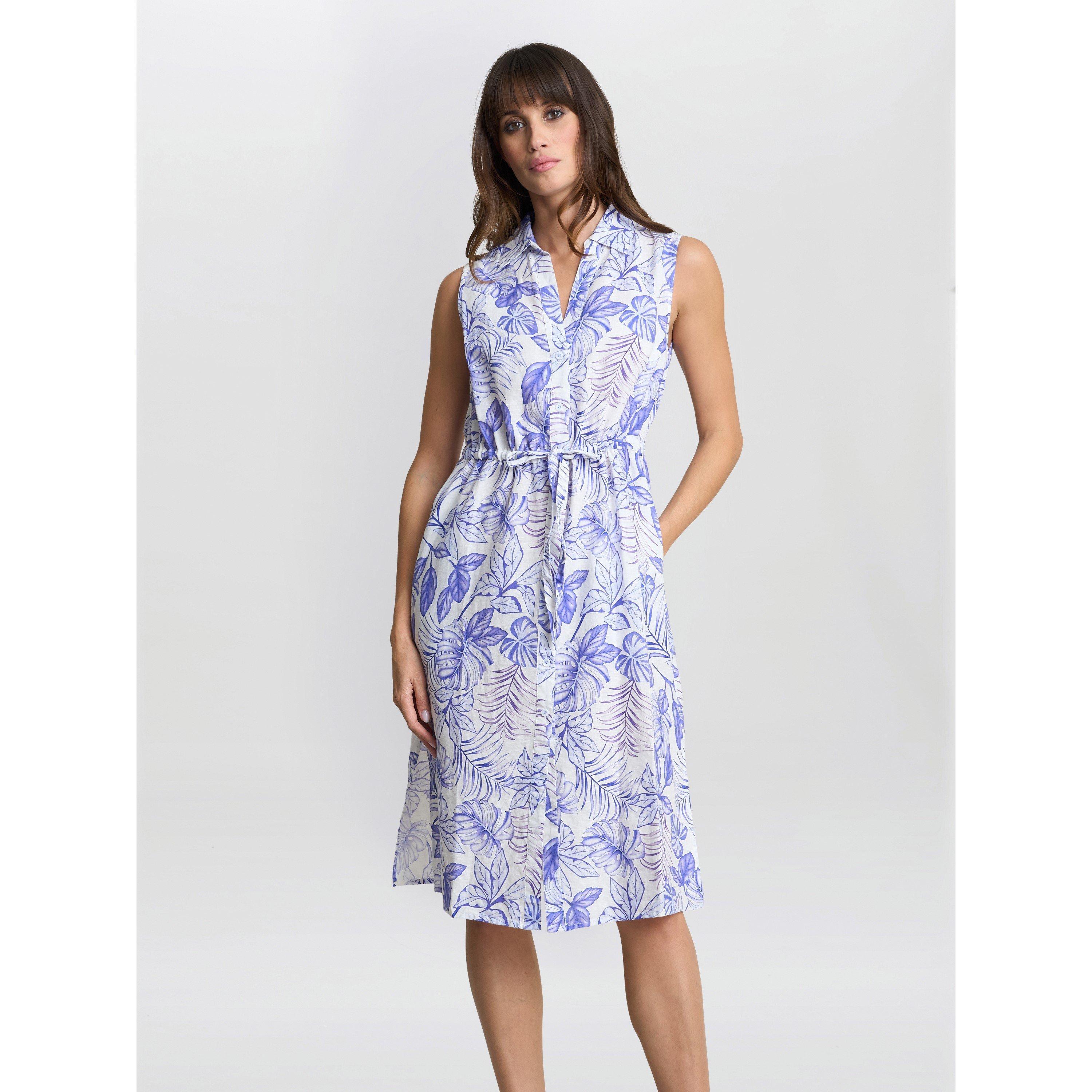 Blue - Gina Bacconi - Adalynn Floral Shirt Dress - 3