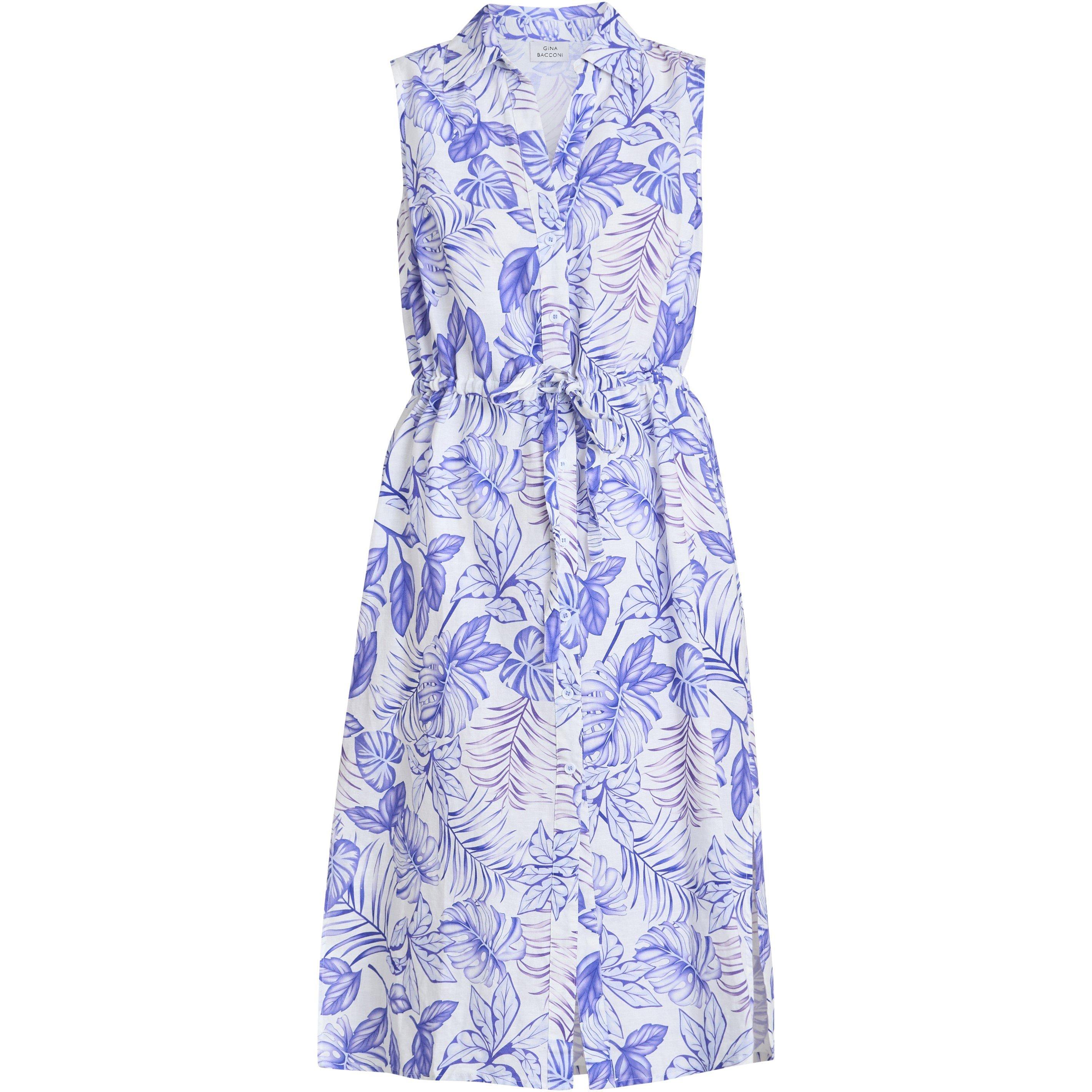 Blue - Gina Bacconi - Adalynn Floral Shirt Dress - 4
