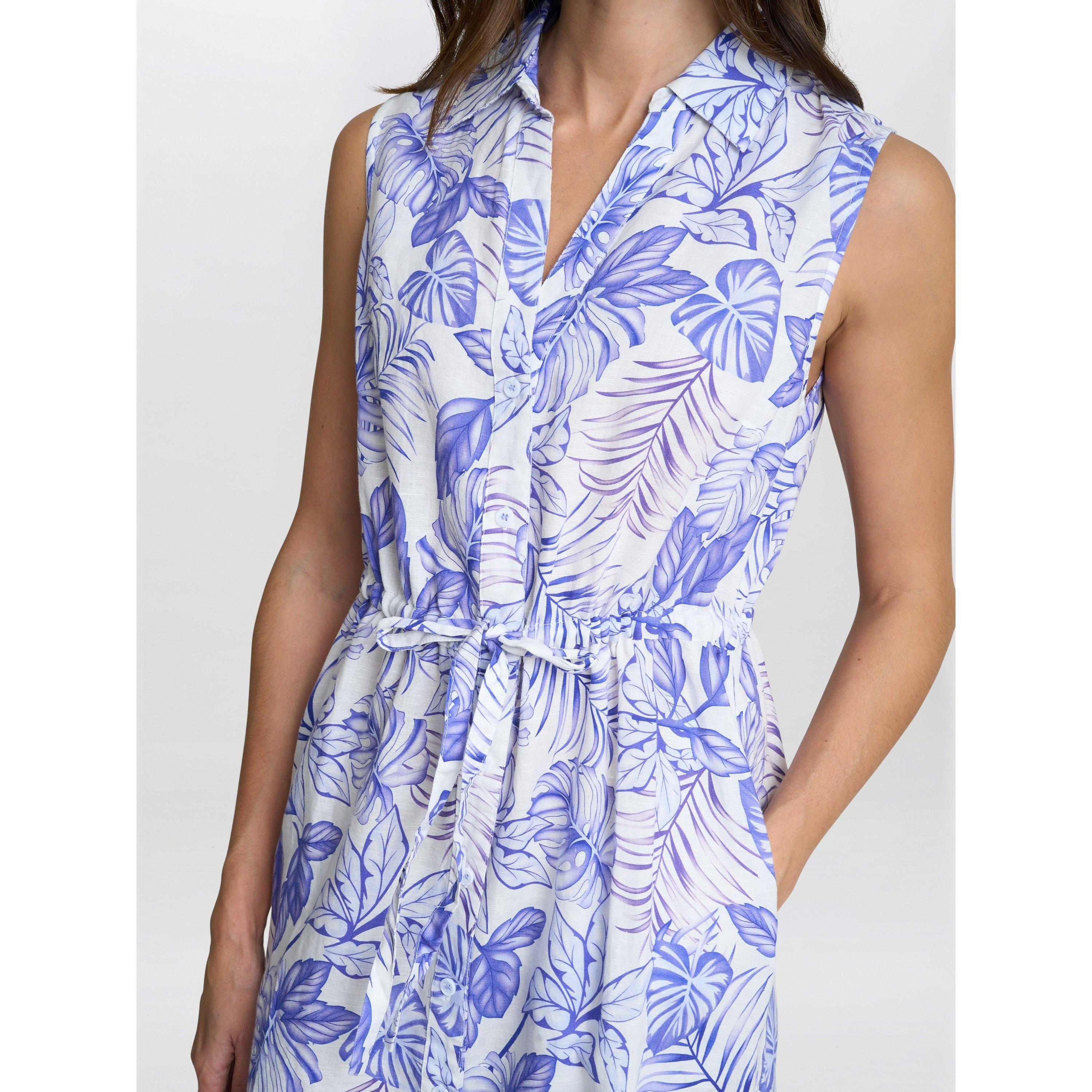 Blue - Gina Bacconi - Adalynn Floral Shirt Dress - 5
