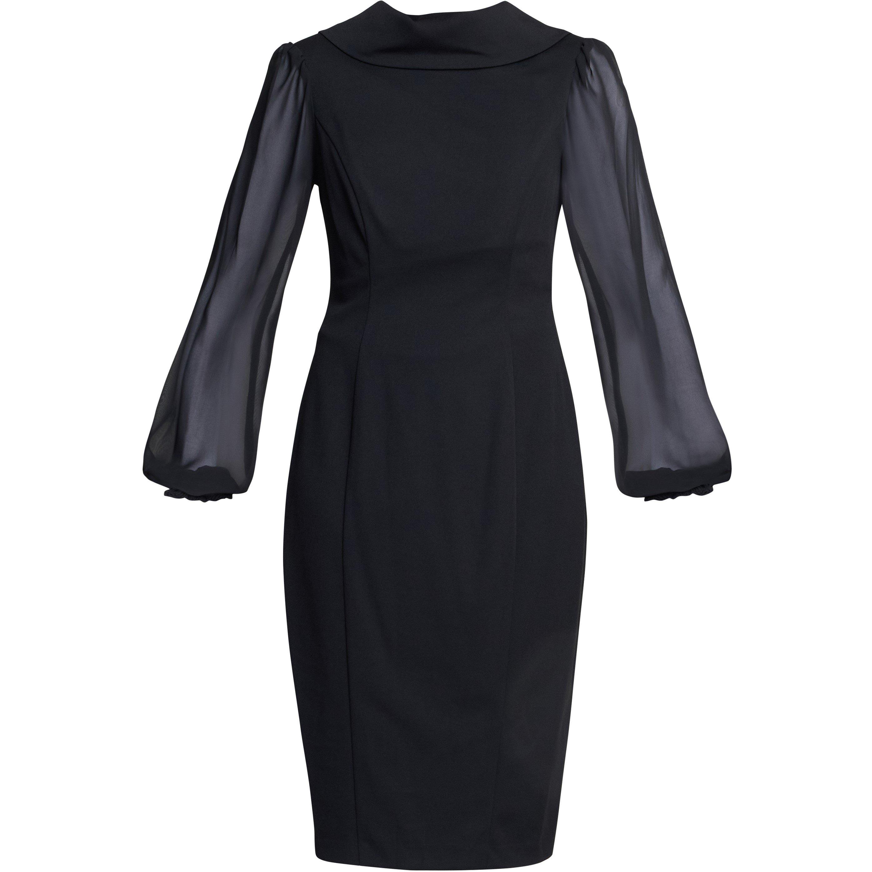 Gina Bacconi Women's Gabby Structured Midi Dress - Black - 20