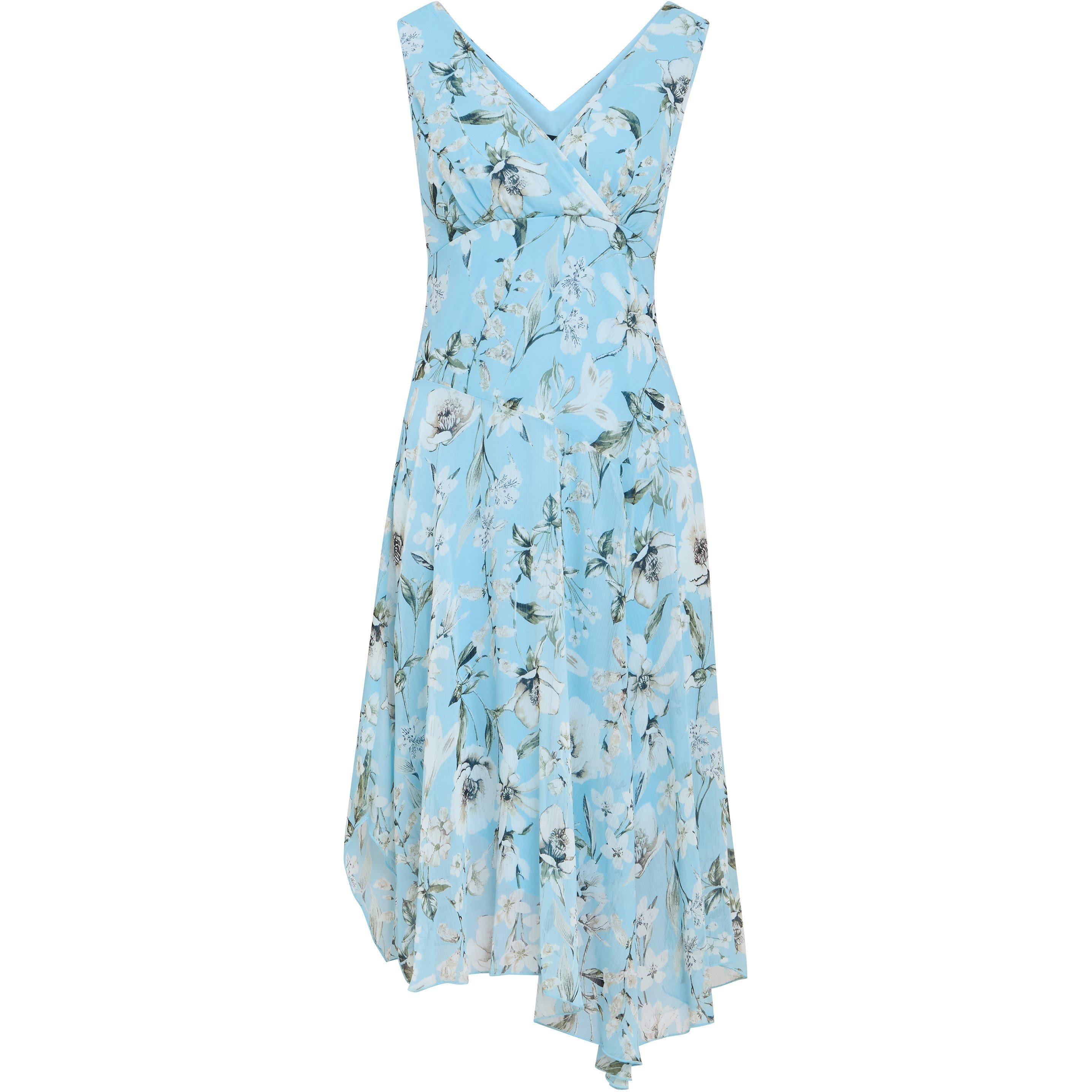 Aqua - Gina Bacconi - Cressida Floral Print Chiffon Dress - 4
