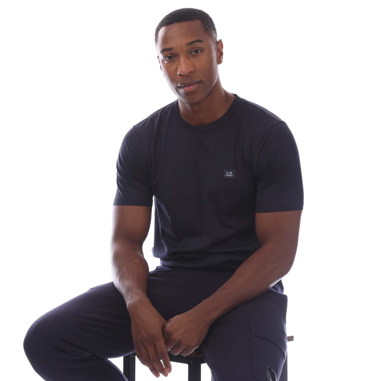 Navy - CP Company - 70/2 Mercerized Jersey Logo Patch T-Shirt - 4